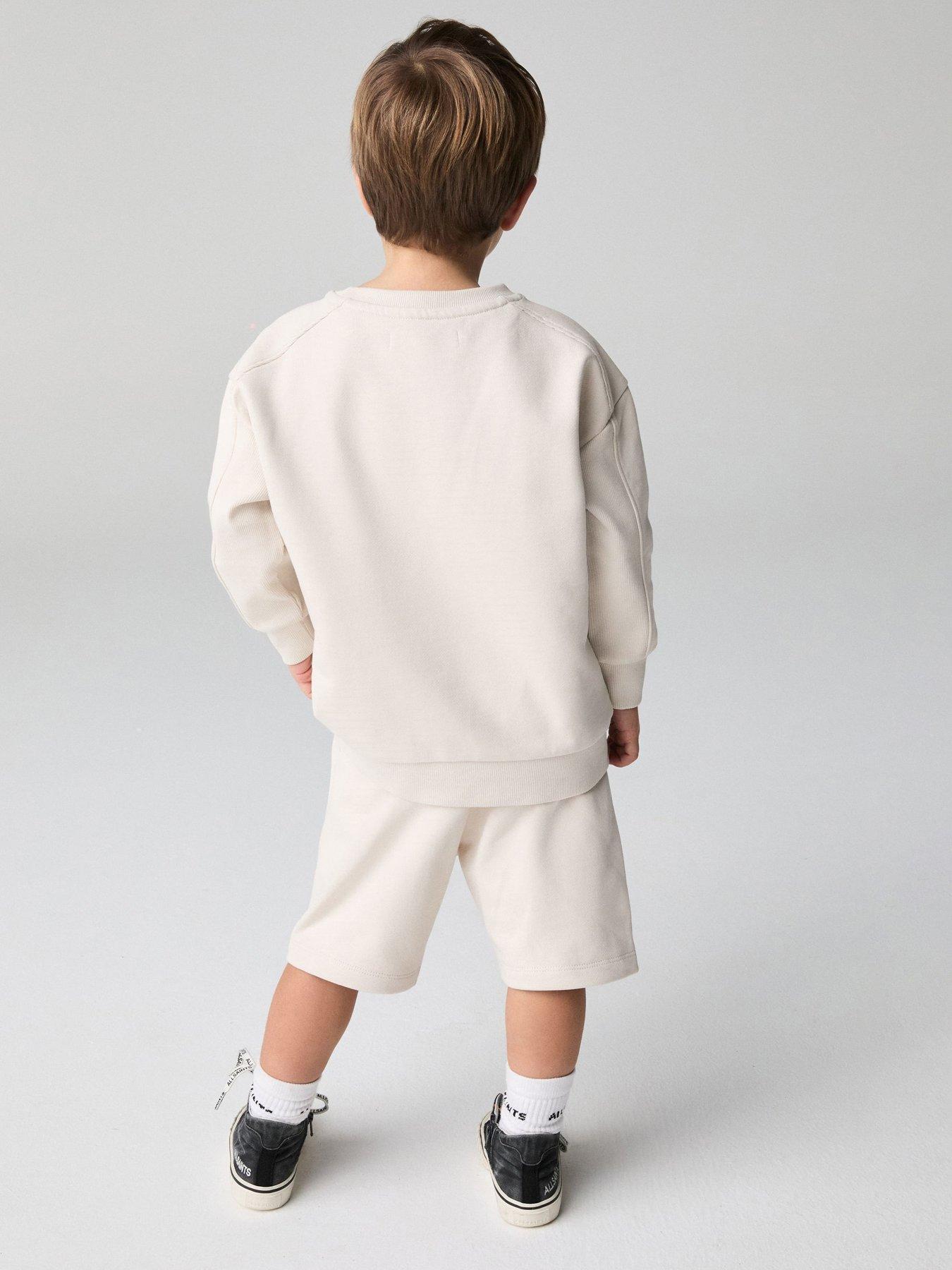 Image 2 of 6 of smALLSAINTS Baby Boys Sweat Top &amp; Jogger Set - Beige