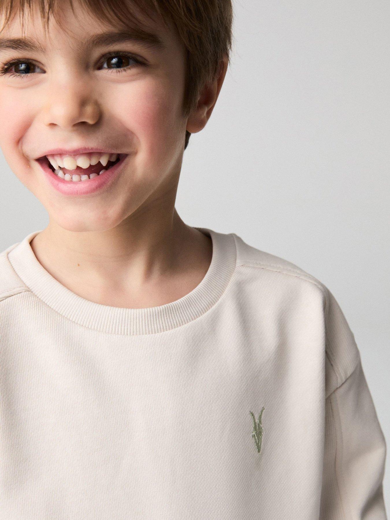 Image 4 of 6 of smALLSAINTS Baby Boys Sweat Top &amp; Jogger Set - Beige
