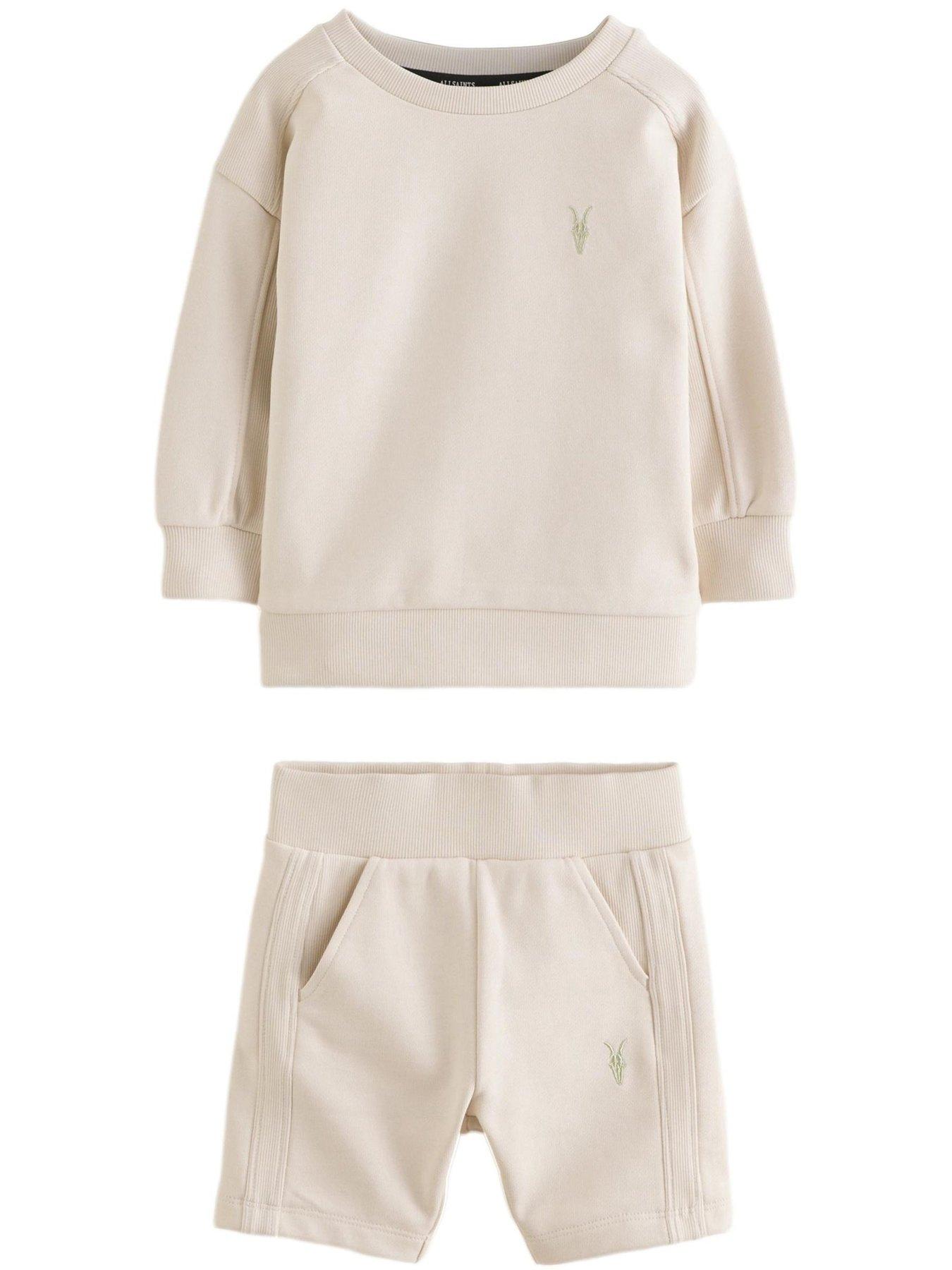 Image 6 of 6 of smALLSAINTS Baby Boys Sweat Top &amp; Jogger Set - Beige