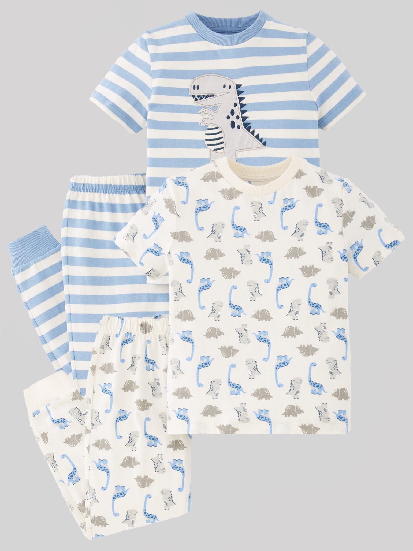 undefined Boys 2 Pack Dinosaur Pyjamas - Multi