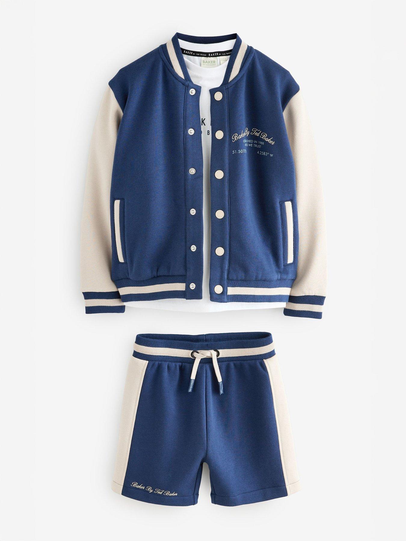 Image 4 of 7 of Ted Baker Jacket, Top &amp; Short Set - Navy