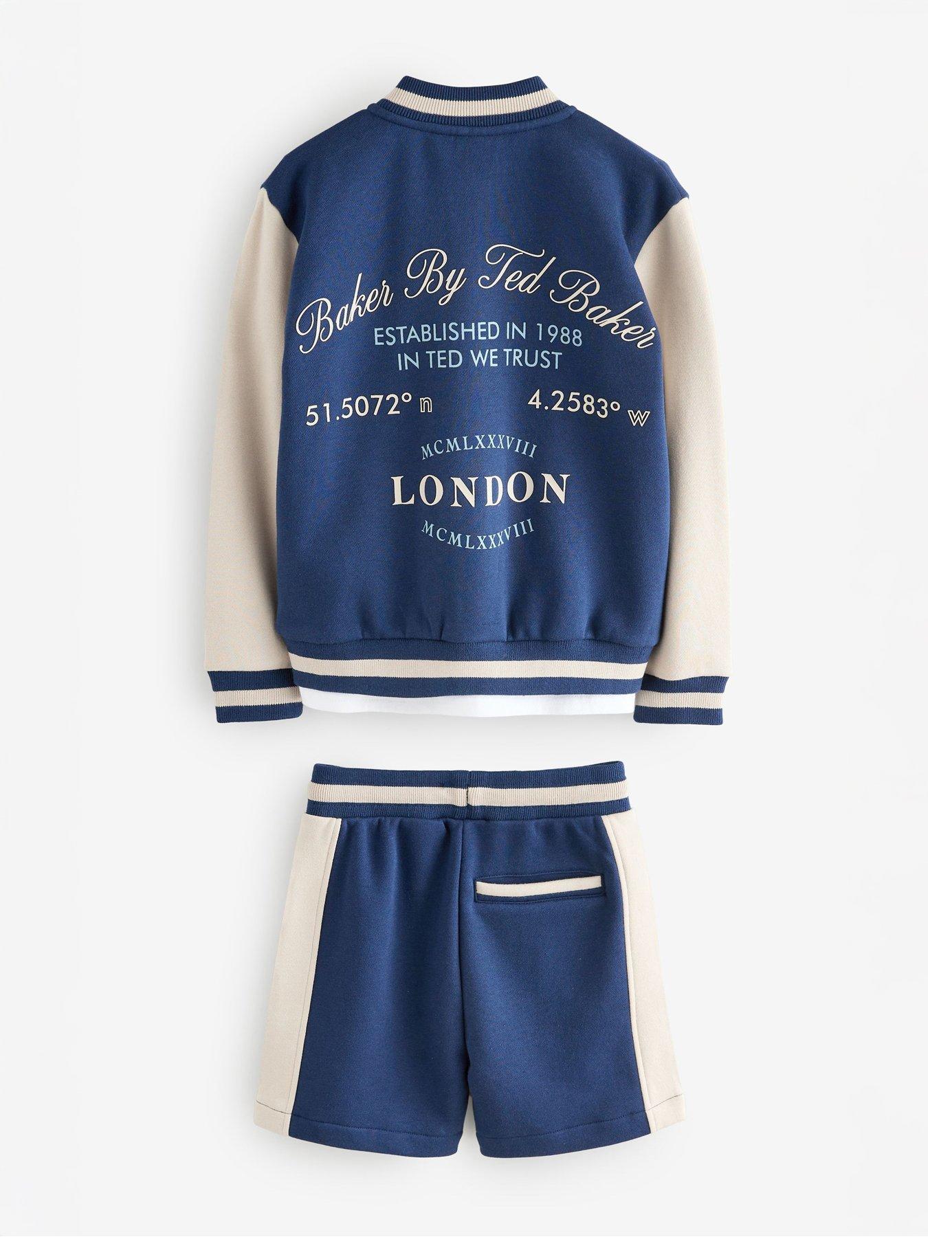 Image 5 of 7 of Ted Baker Jacket, Top &amp; Short Set - Navy