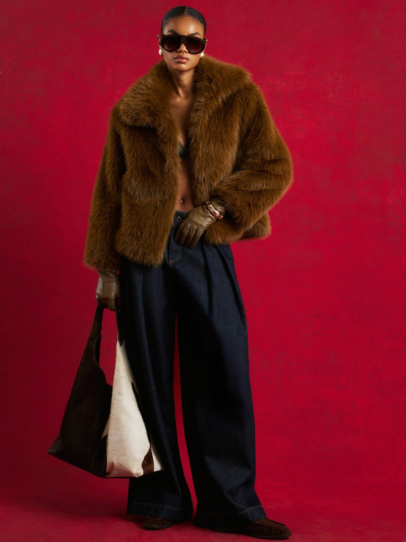 River Island Short Faux Fur Jacket