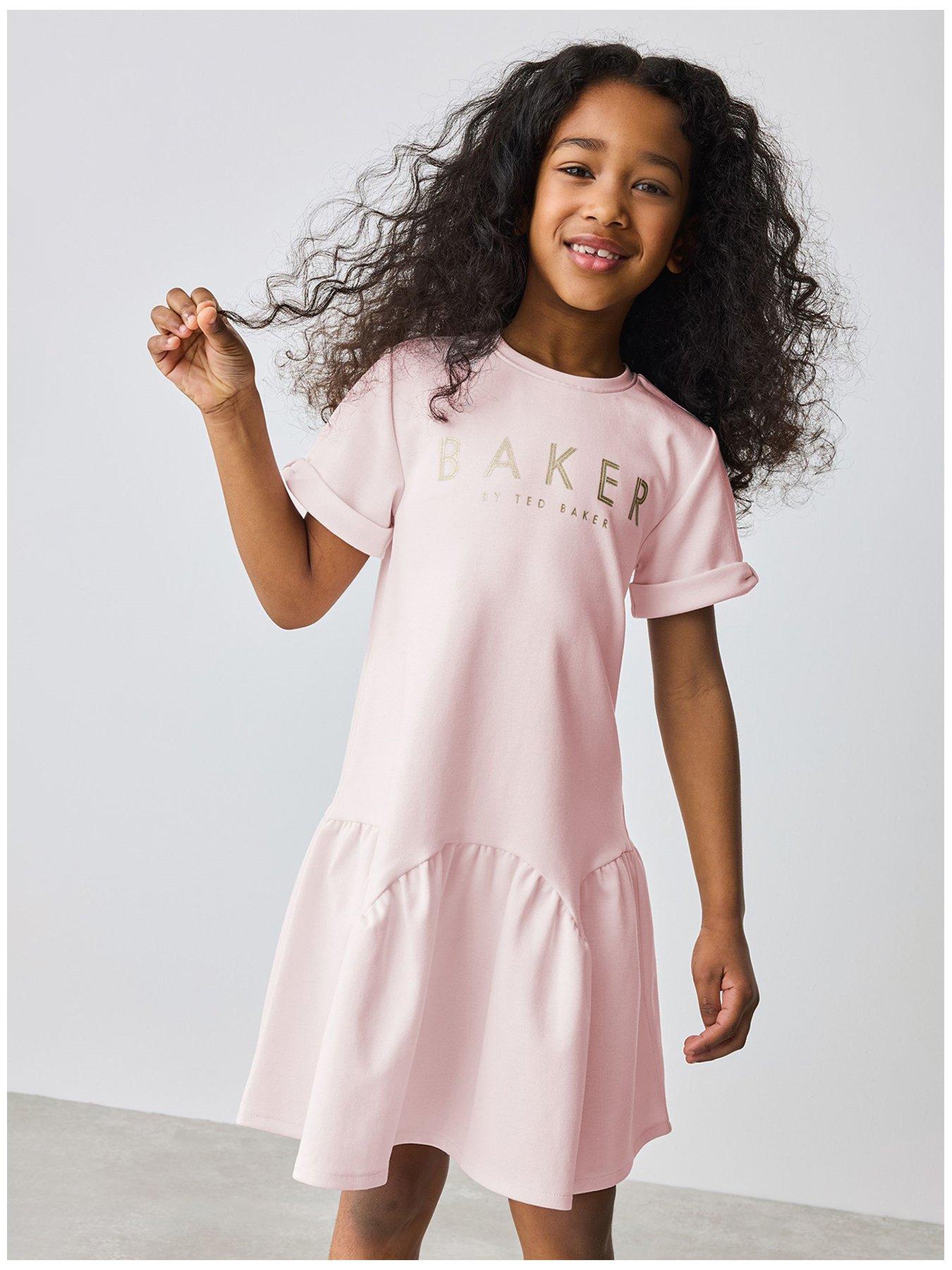 undefined Scallop Hem Dress - Pink