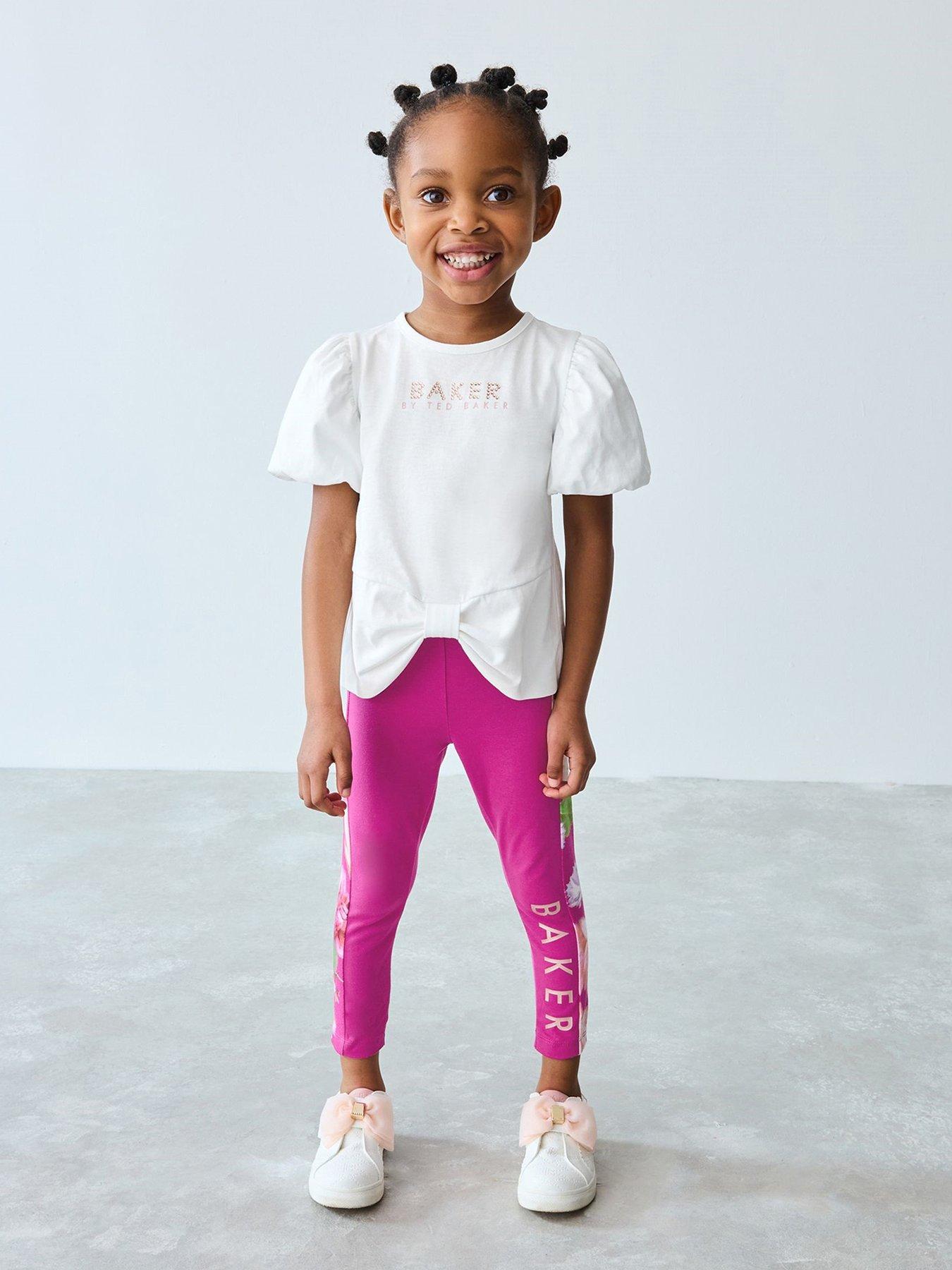 undefined Bow Detail Top  &  Legging Set - Pink