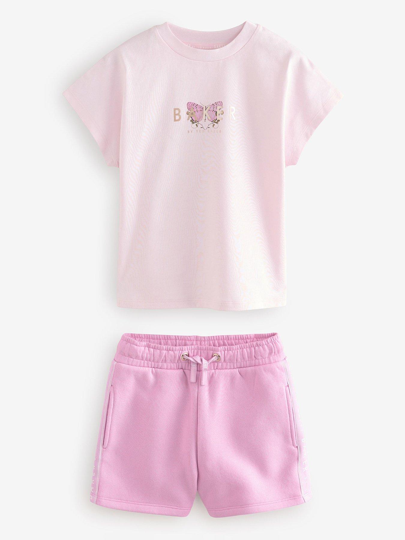 undefined Butterfly Top  &  Short Set - Pink