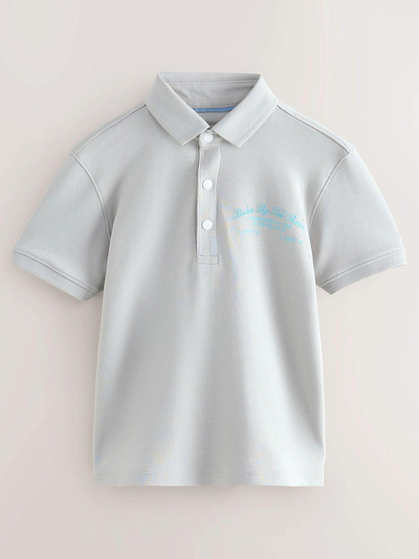 undefined Graphic Polo Shirt - Soft Grey