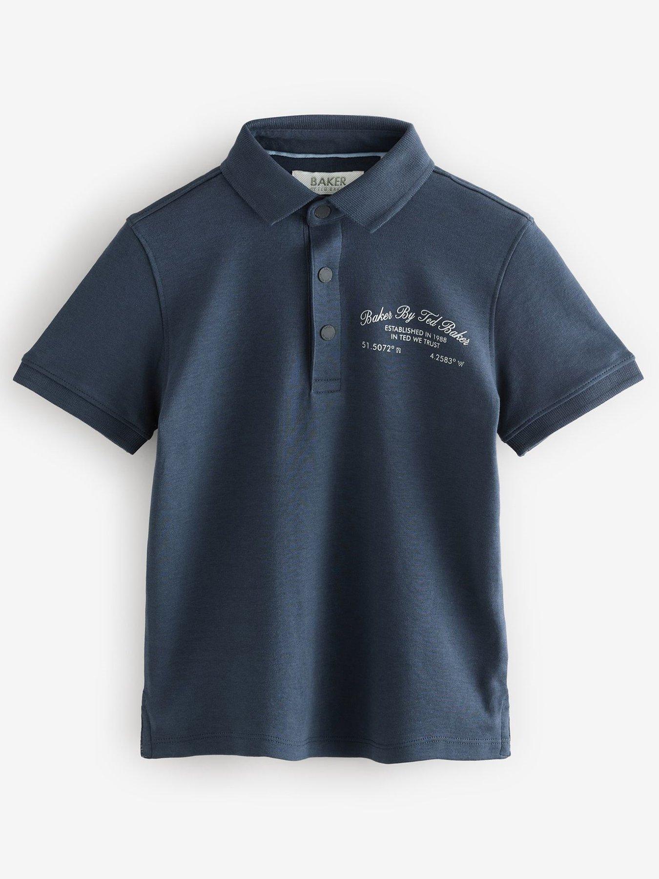 undefined Graphic Polo Shirt - Navy