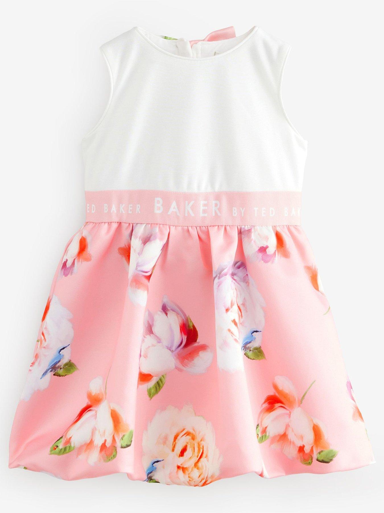 undefined Girls Floral Print Dress - Pink