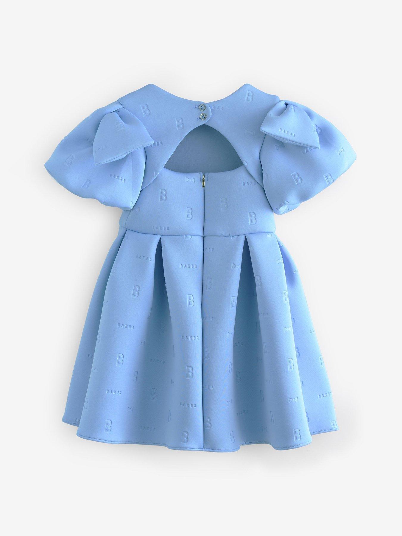 Image 2 of 5 of Ted Baker Girls Bow Dress - Blue