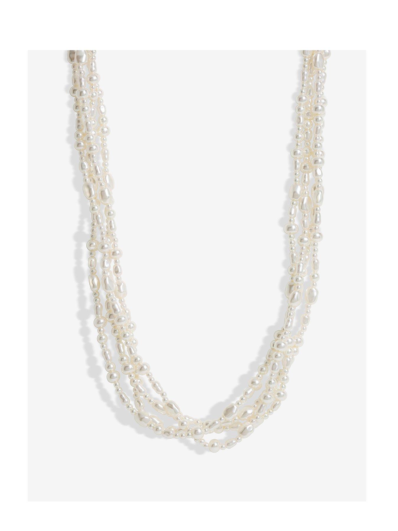 undefined Gold Plated Semi Precious Multi Row Twisted Necklace