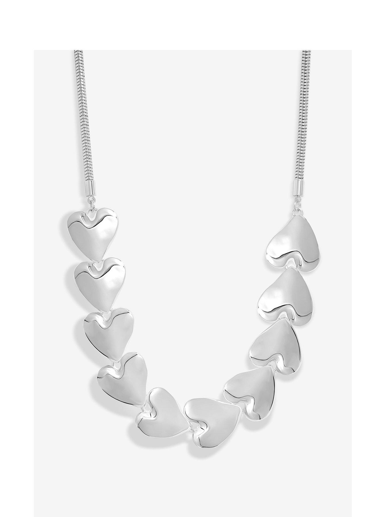undefined Silver Polished Molten Heart Allway Necklace