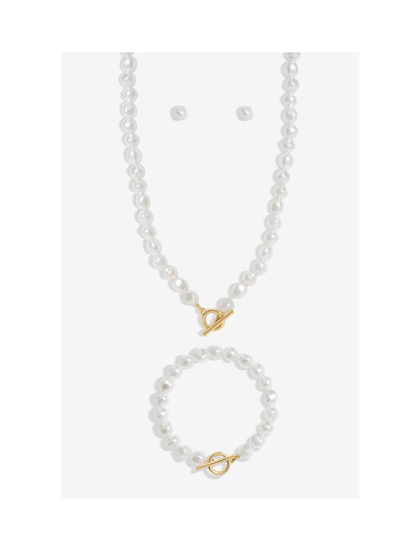 Product photograph of Mood Gold Pearl Strand 3 Piece Set from very.co.uk