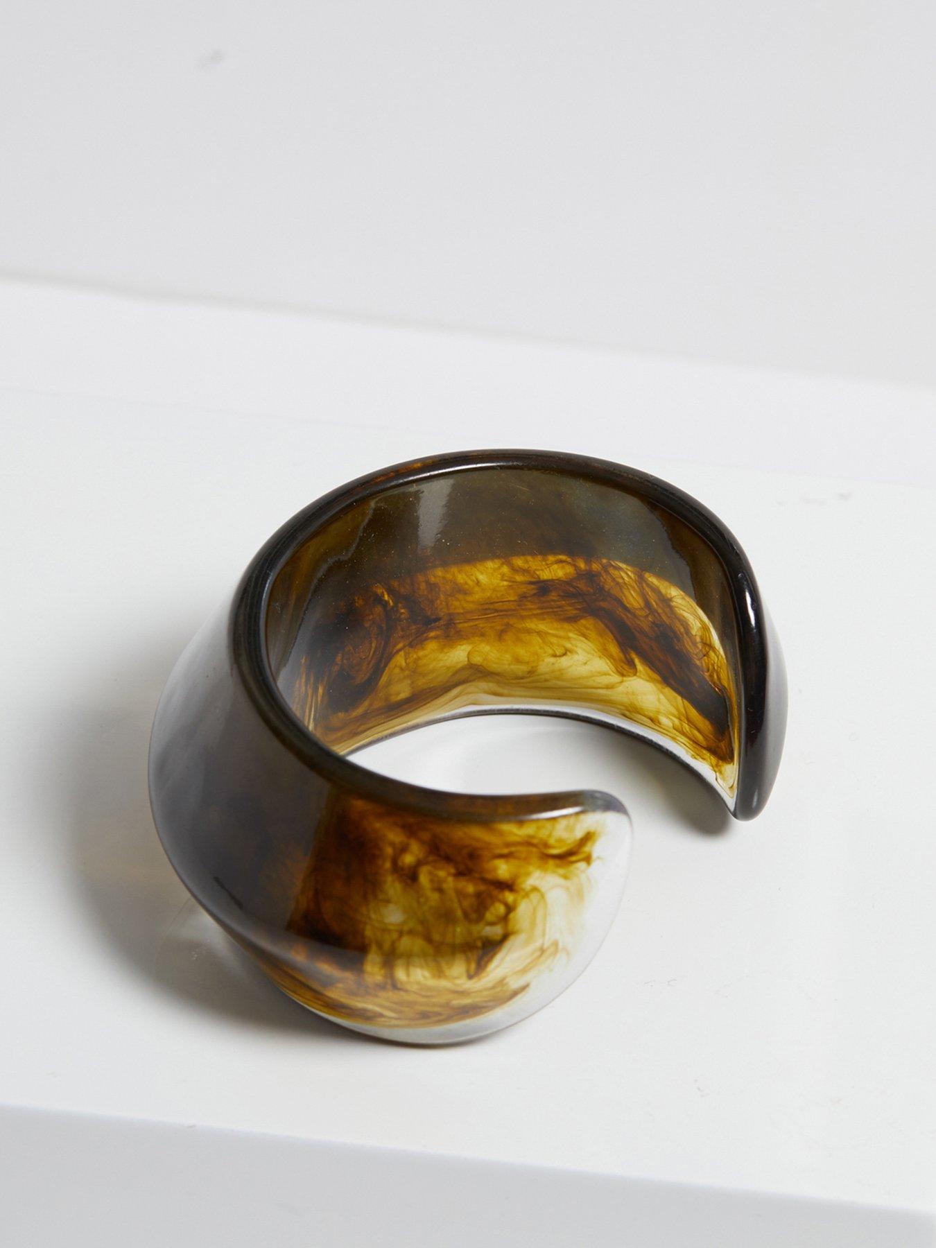 undefined Green Resin Cuff Bangle