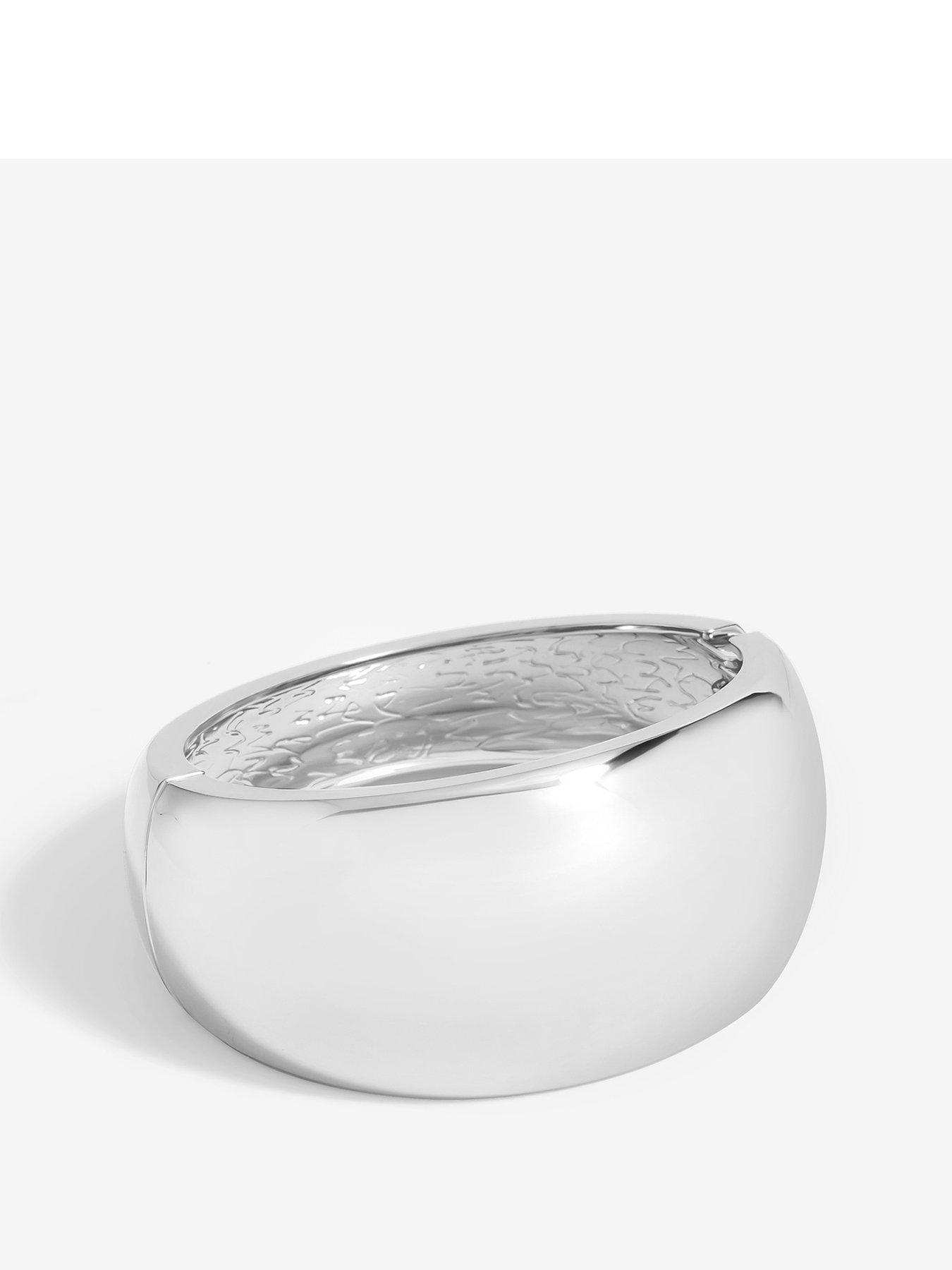 undefined Silver Plated Wide Polished Cuff