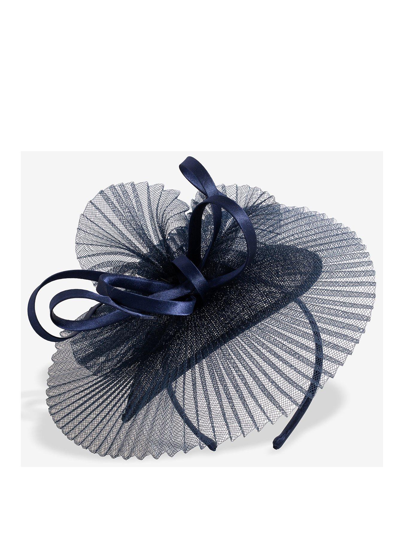 undefined Navy Pleated Fascinator