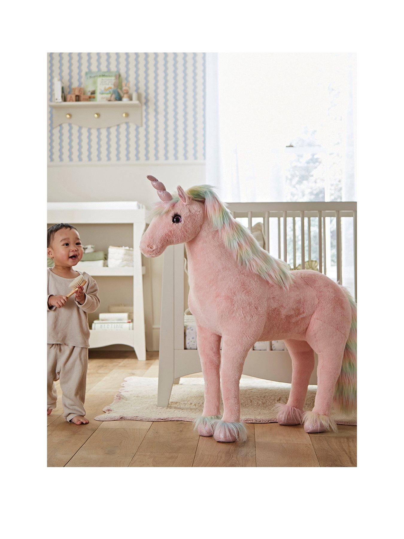 Image 3 of 5 of CuddleCo Standing Unicorn Stuffed Animal - Rainbow