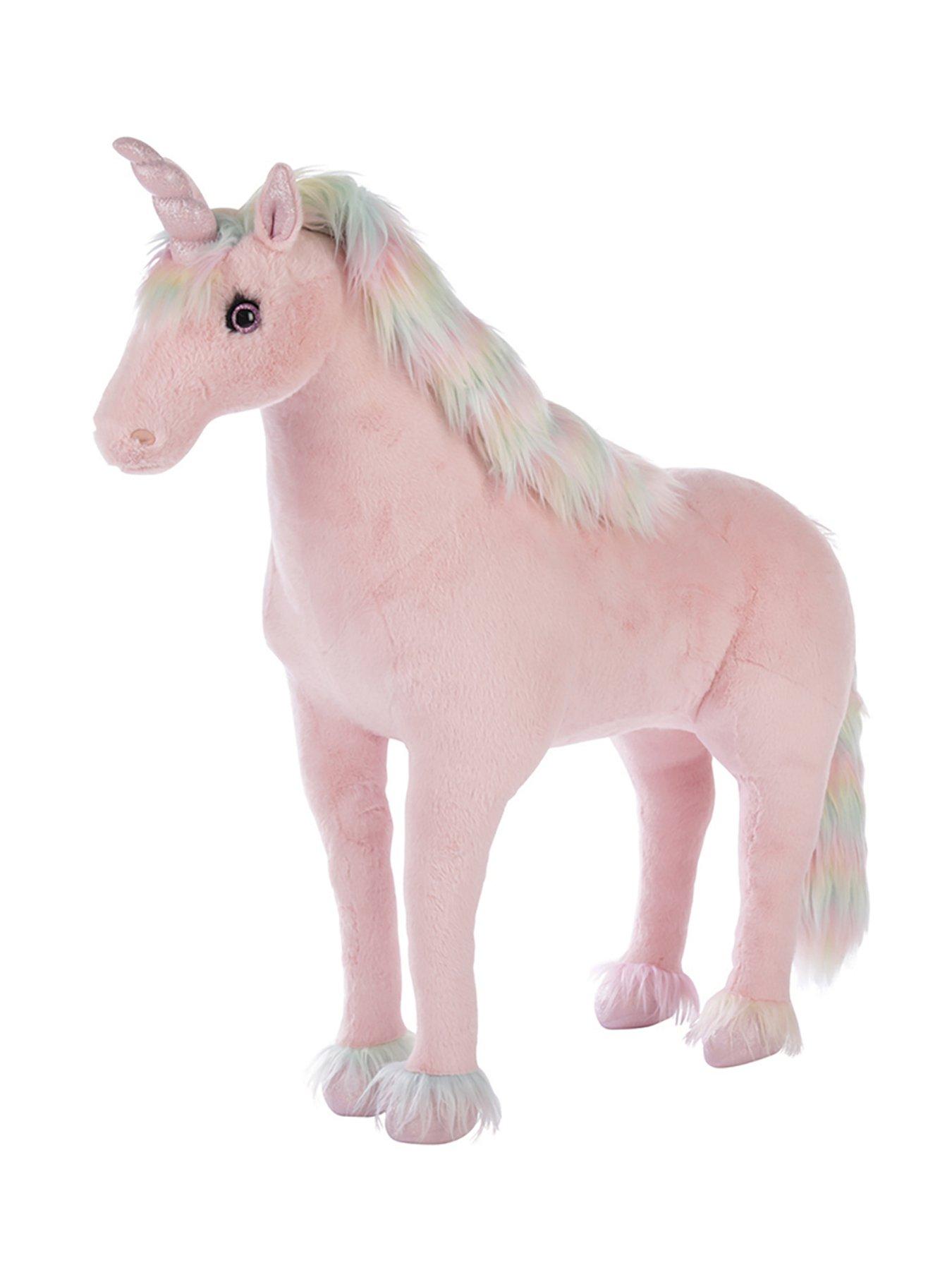Image 4 of 5 of CuddleCo Standing Unicorn Stuffed Animal - Rainbow