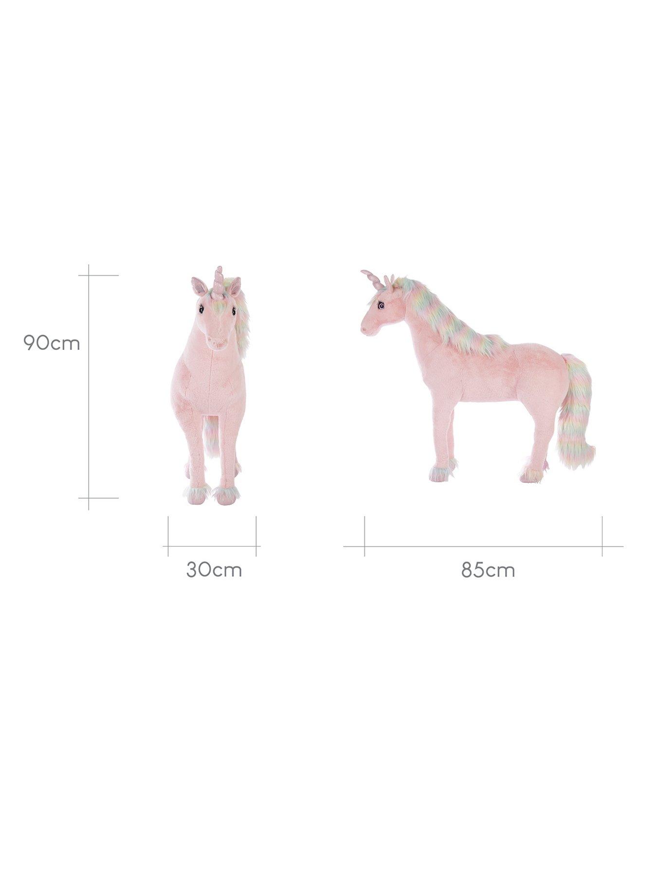 Image 5 of 5 of CuddleCo Standing Unicorn Stuffed Animal - Rainbow