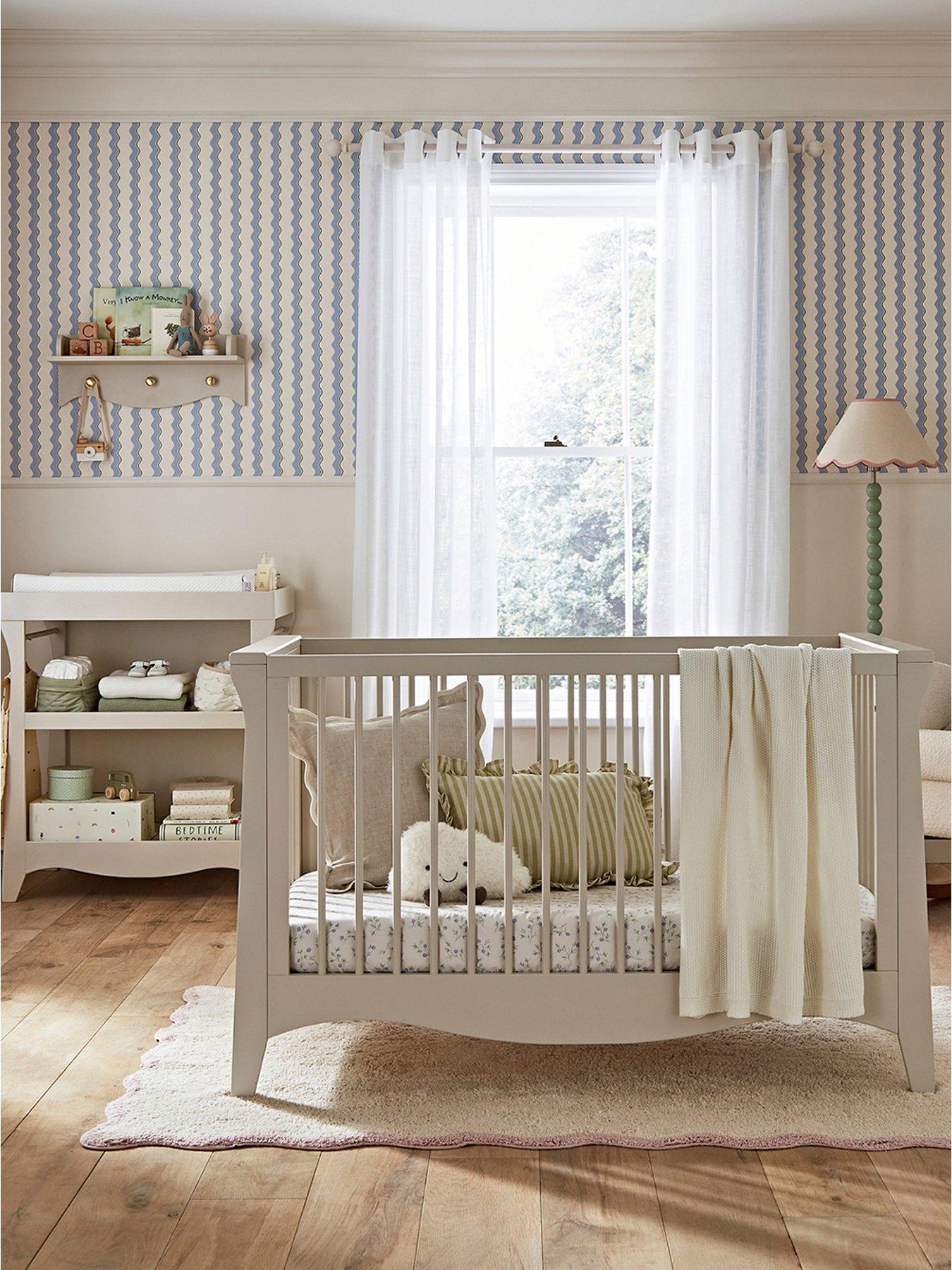 Product photograph of Cuddleco Clara Mini 2 Piece Nursery Furniture Set - Cashmere from very.co.uk