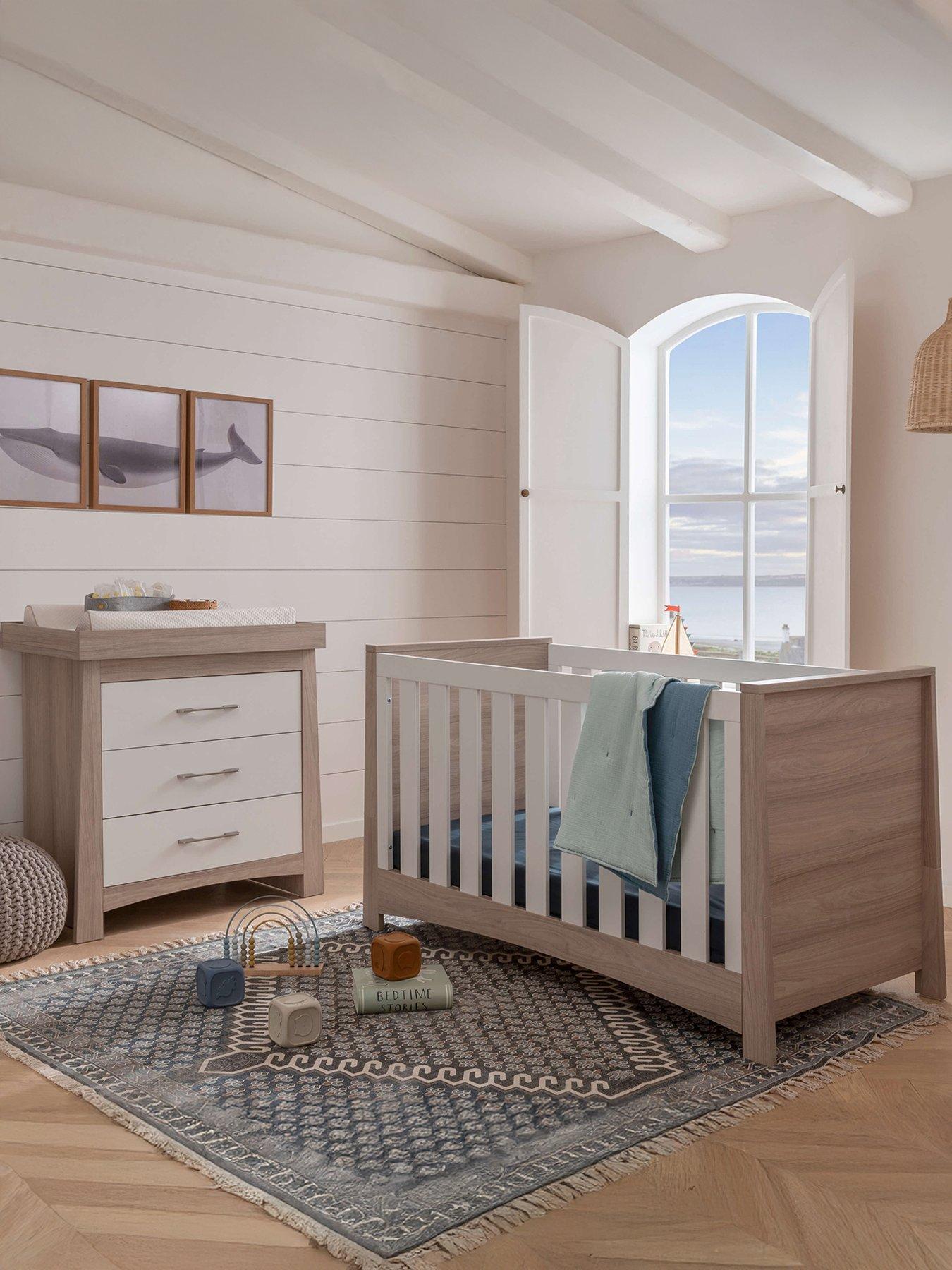 Product photograph of Cuddleco Lana 2 Piece Nursery Furniture Set - Ash White from very.co.uk