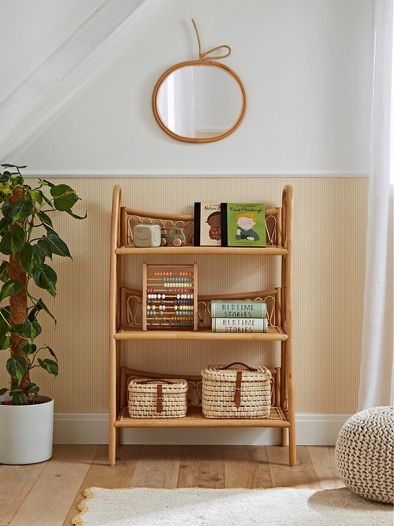 Image 1 of 6 of CuddleCo Aria 3 Tier Rattan Shelving Unit