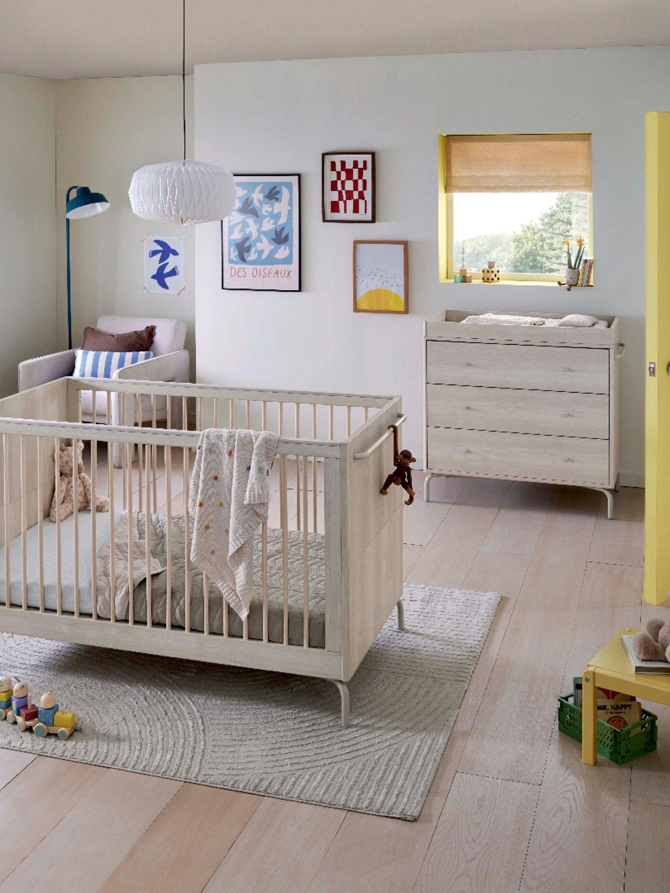 Product photograph of Mamas Papas Kinlay Cotbed Parchment from very.co.uk