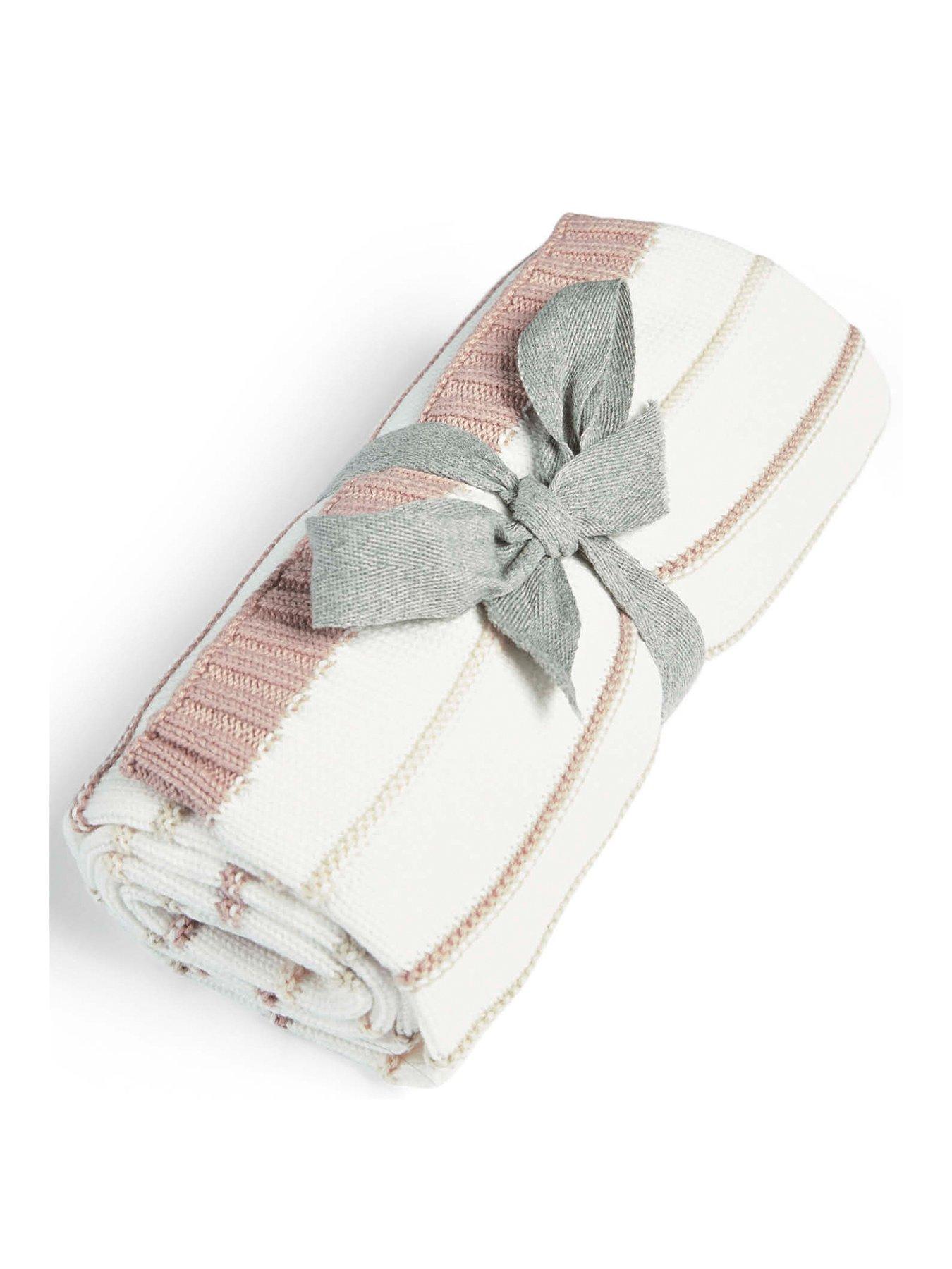 Image 3 of 3 of Mamas & Papas Knitted Blanket - Pink Stripe