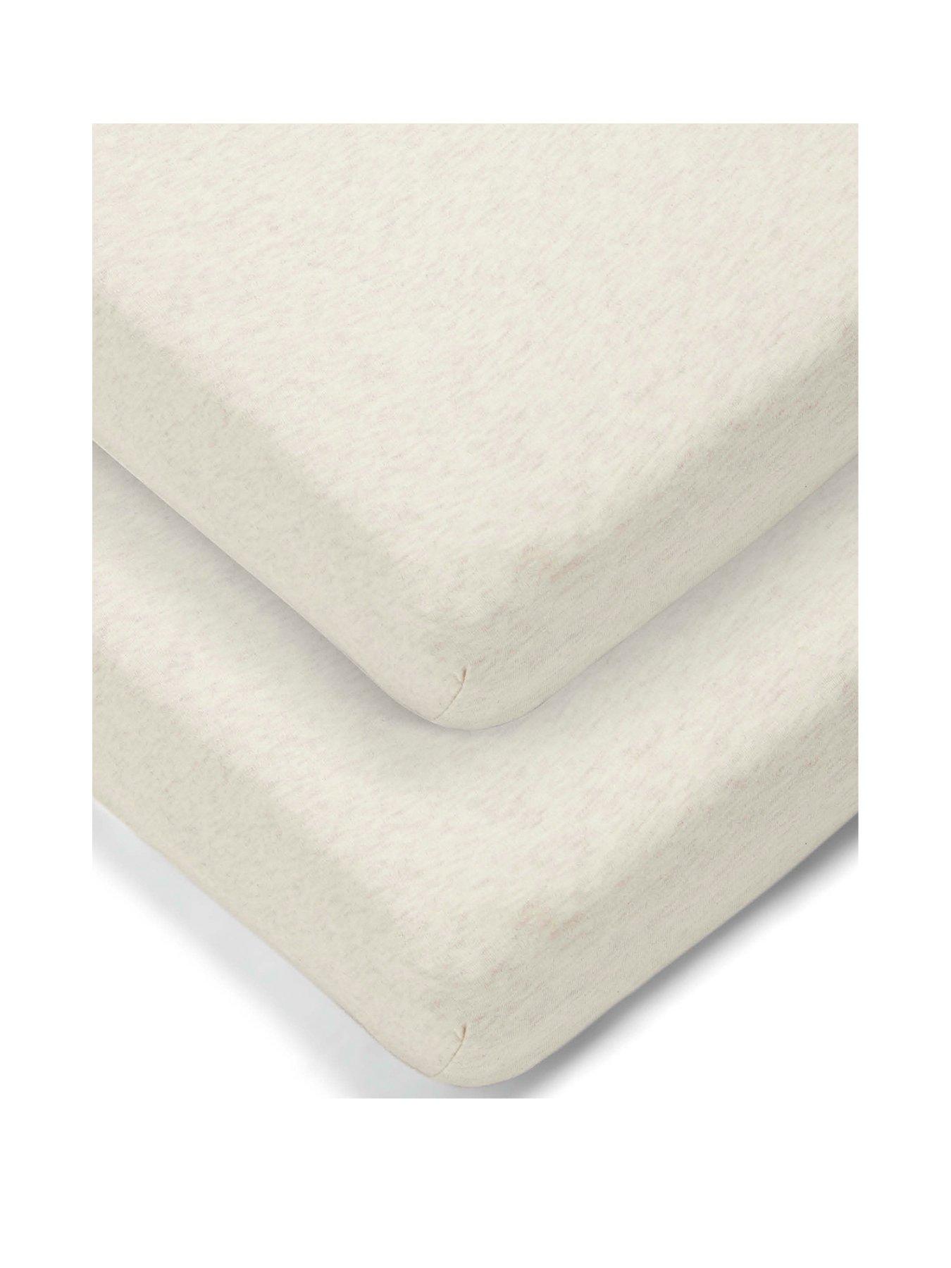 Image 2 of 2 of Mamas & Papas 2 Cot Bed Fitted Sheets - Oatmeal