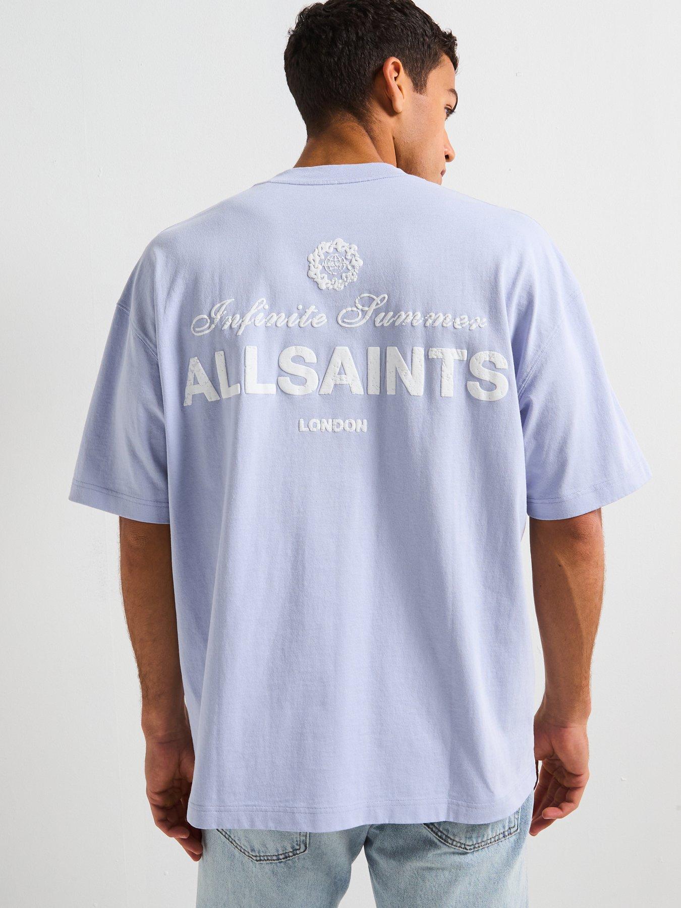undefined All Saints Soleil Short Sleeve Crew Neck T-Shirt - Blue
