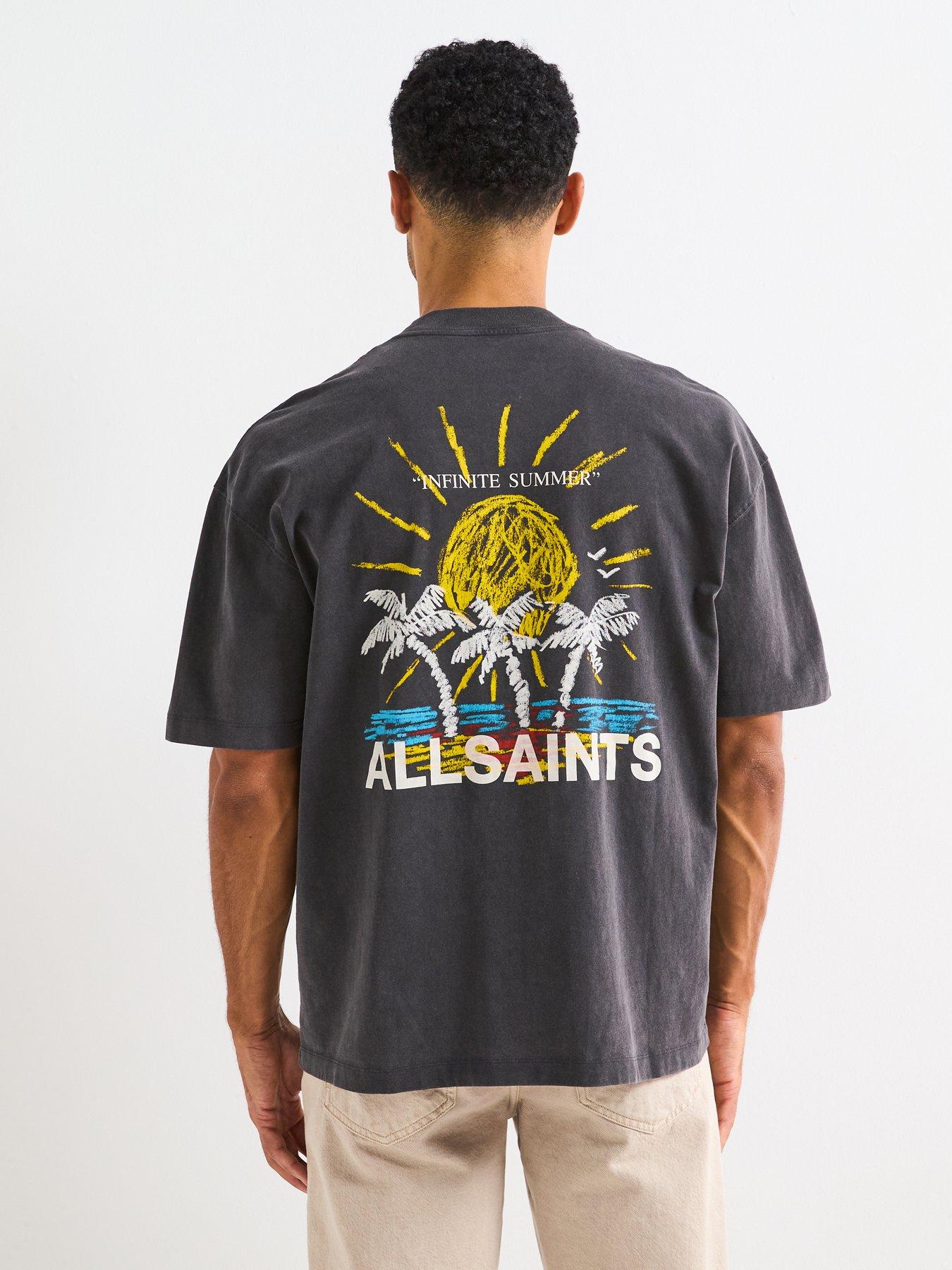 Image 2 of 5 of AllSaints All Saints Cove Short Sleeve Crew Neck T-Shirt- Black