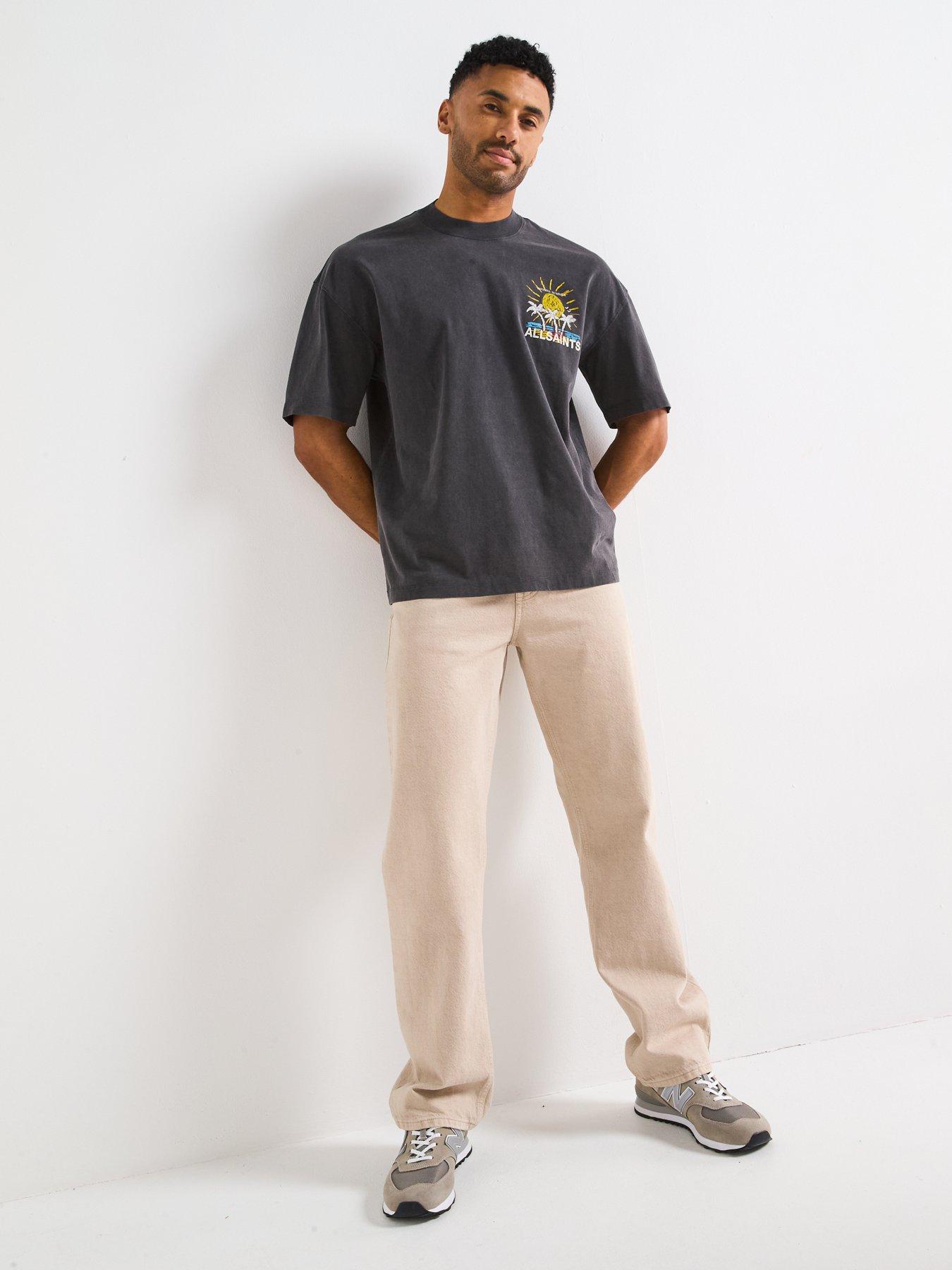 Image 3 of 5 of AllSaints All Saints Cove Short Sleeve Crew Neck T-Shirt- Black