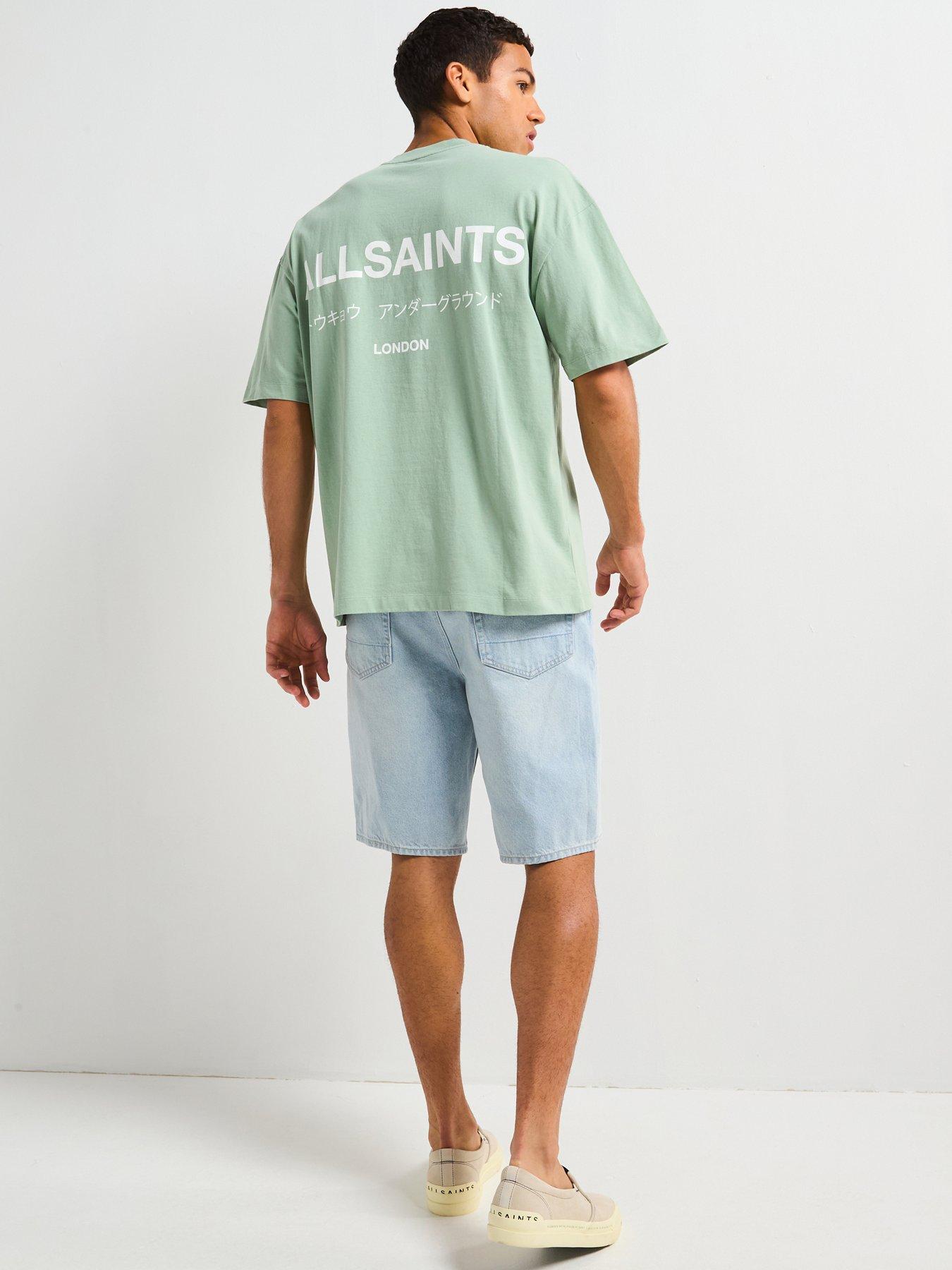 Image 1 of 6 of AllSaints All Saints Underground Short Sleeve Crew Neck T-Shirt - Green