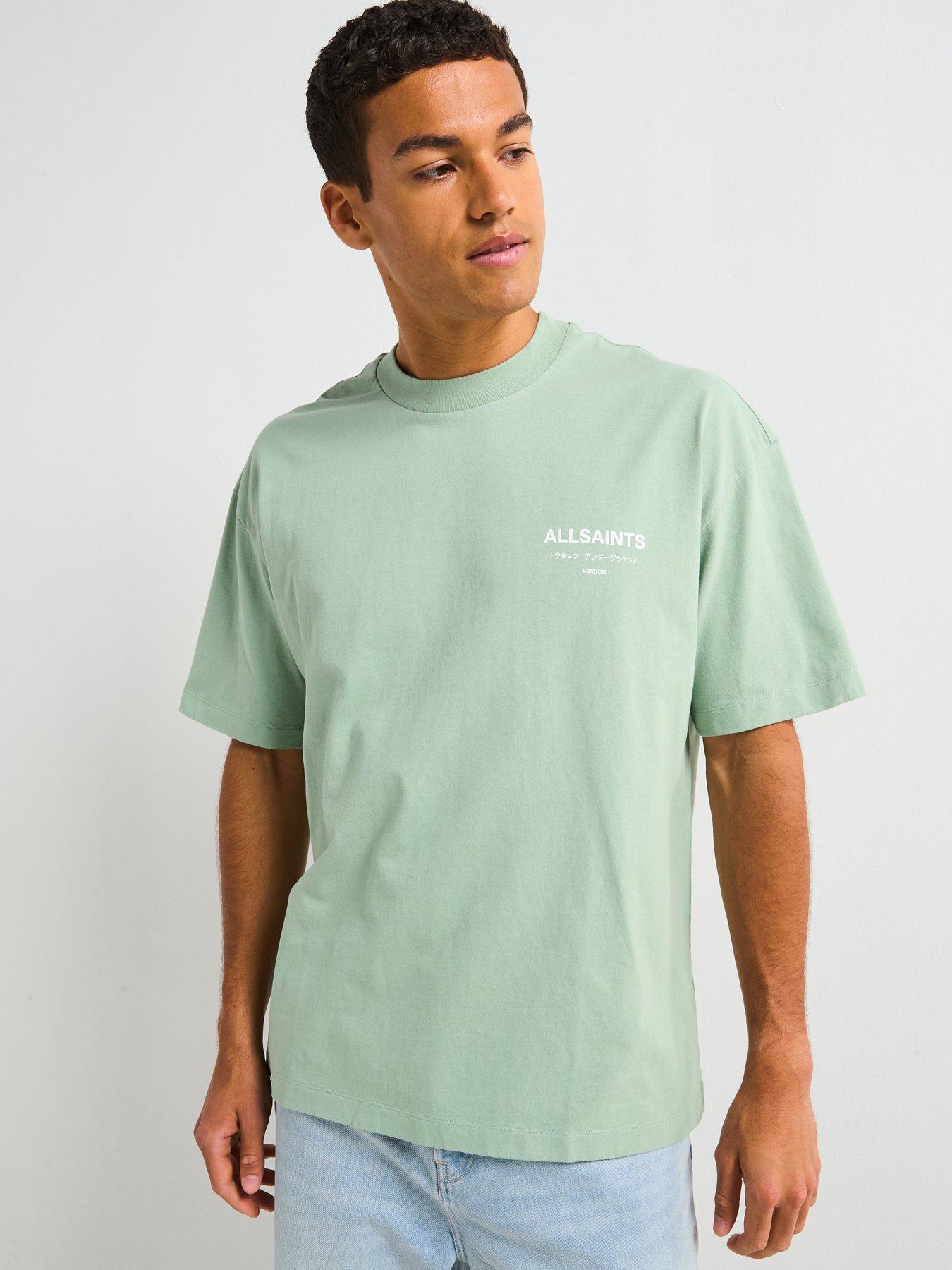 Image 4 of 6 of AllSaints All Saints Underground Short Sleeve Crew Neck T-Shirt - Green