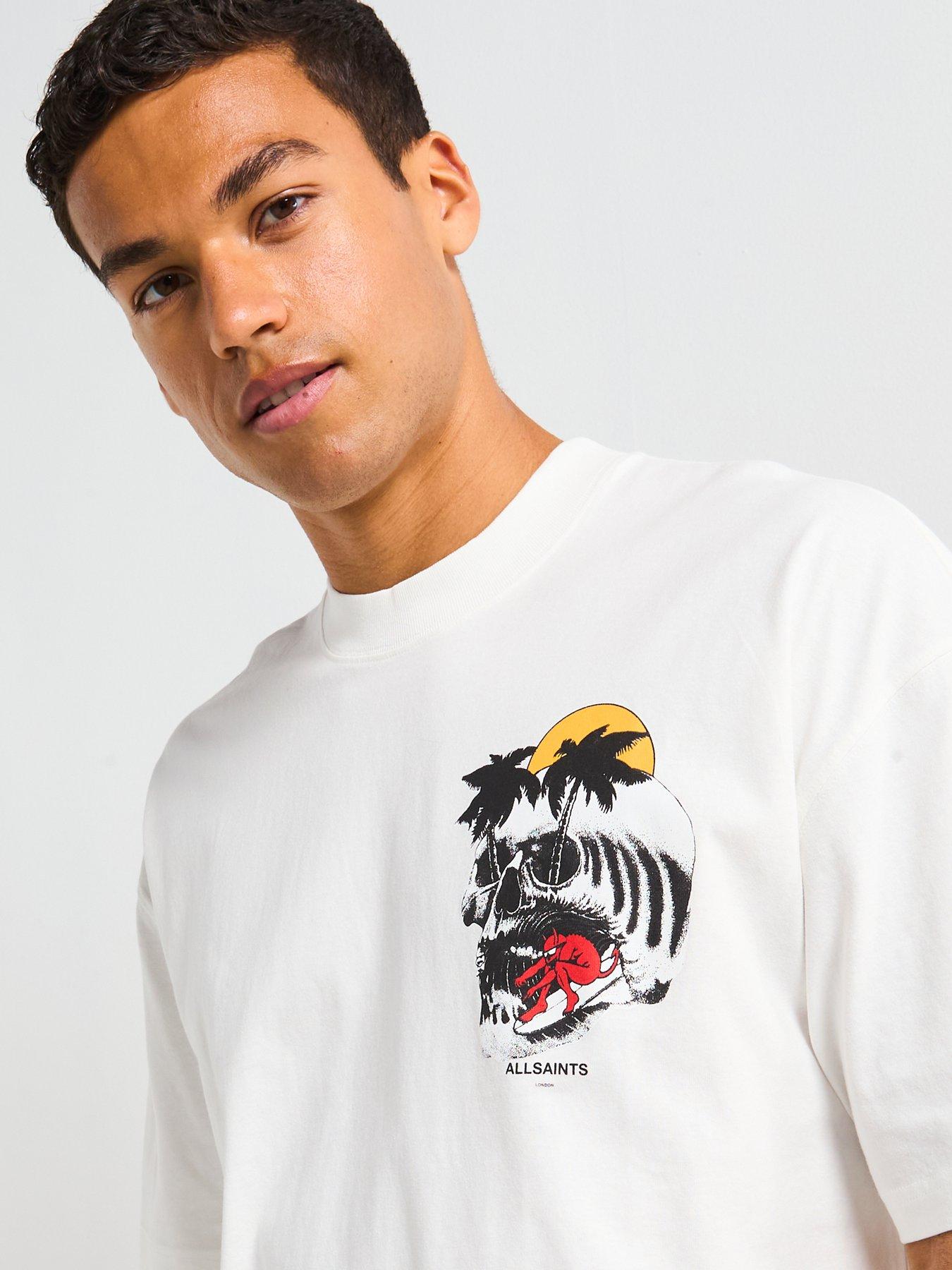 Image 4 of 6 of AllSaints All Saints Breaker Short Sleeve Crew Neck T-shirt-white