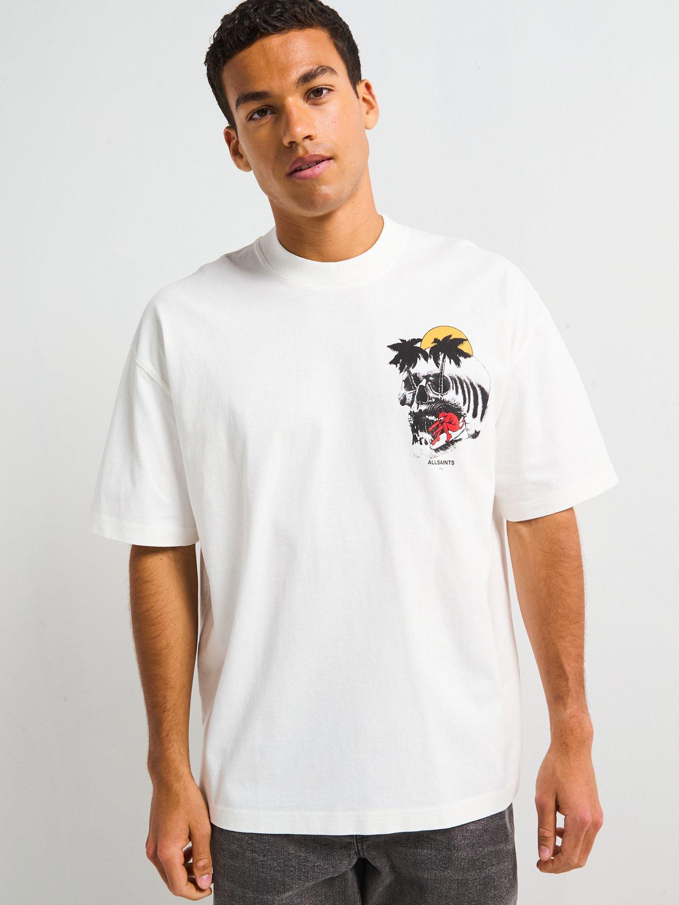 Image 5 of 6 of AllSaints All Saints Breaker Short Sleeve Crew Neck T-shirt-white