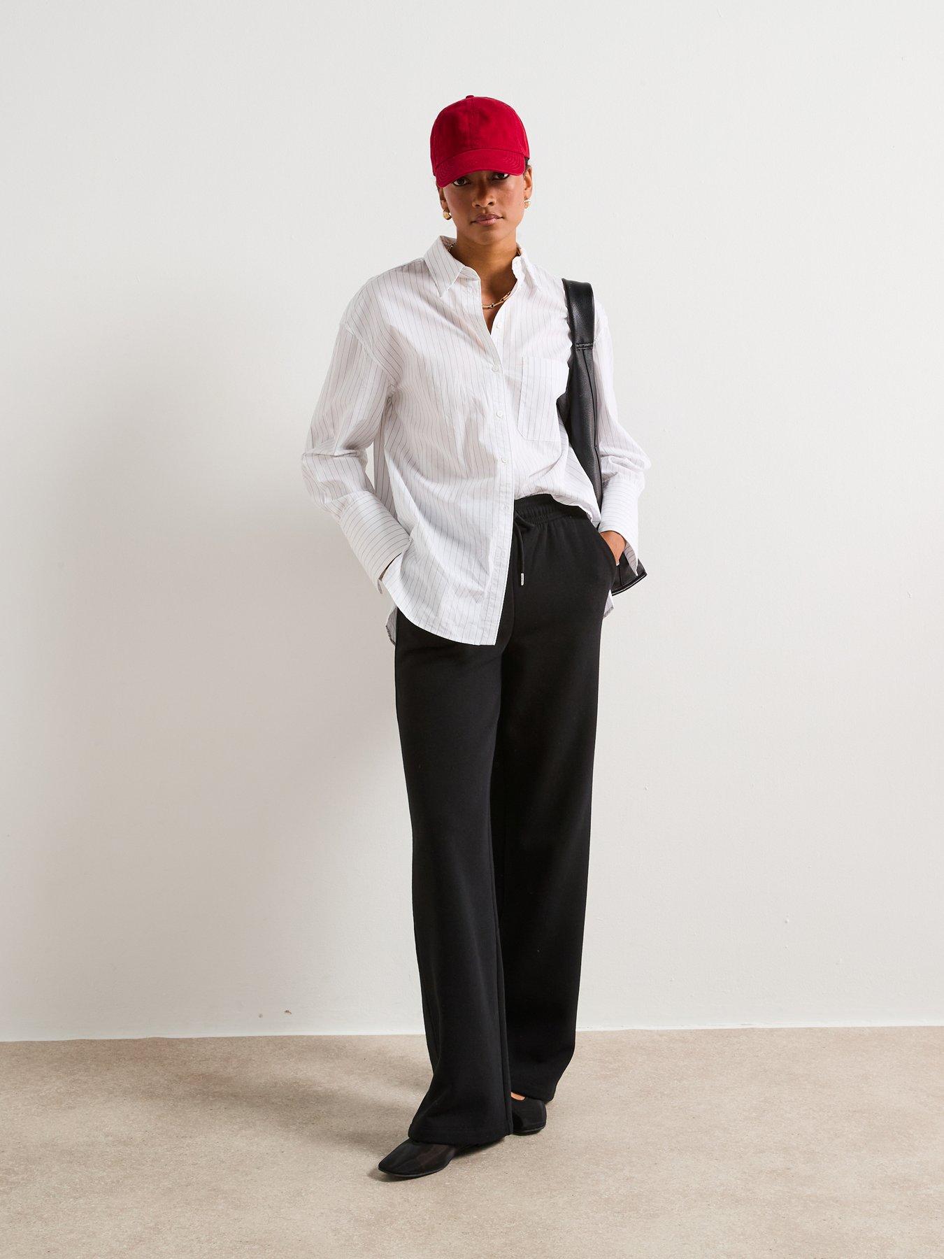 Image 5 of 6 of V by Very Wide Leg Joggers - Black