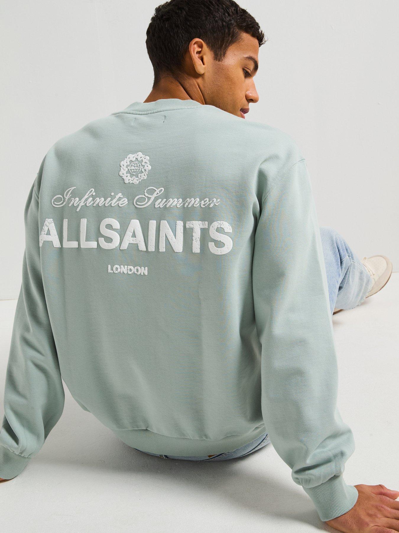 undefined All Saints Soleil Crew Long Sleeve Sweatshirt- Light Green