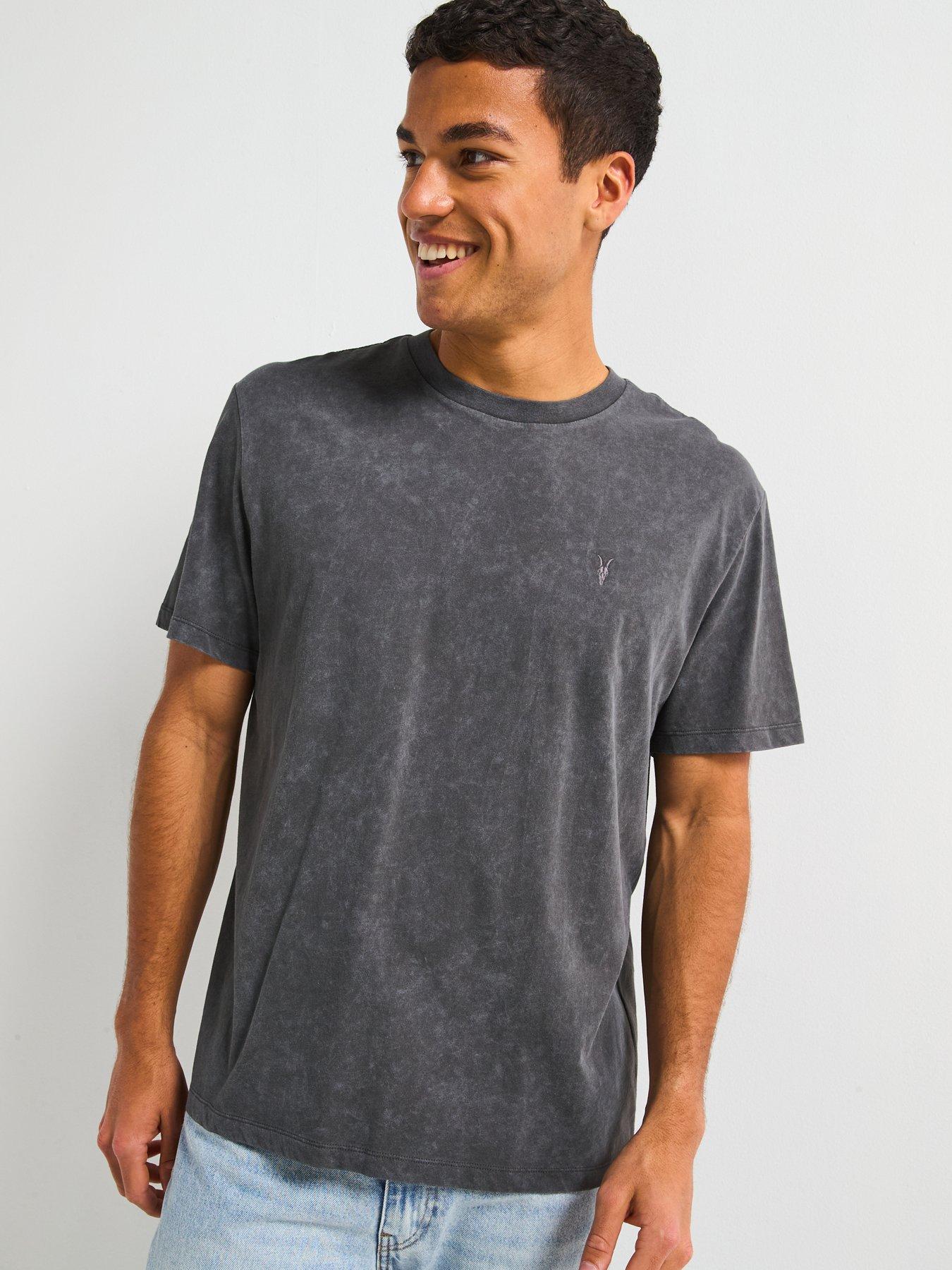 undefined All Saints Saka Short Sleeve Crew Neck T-Shirt - Black