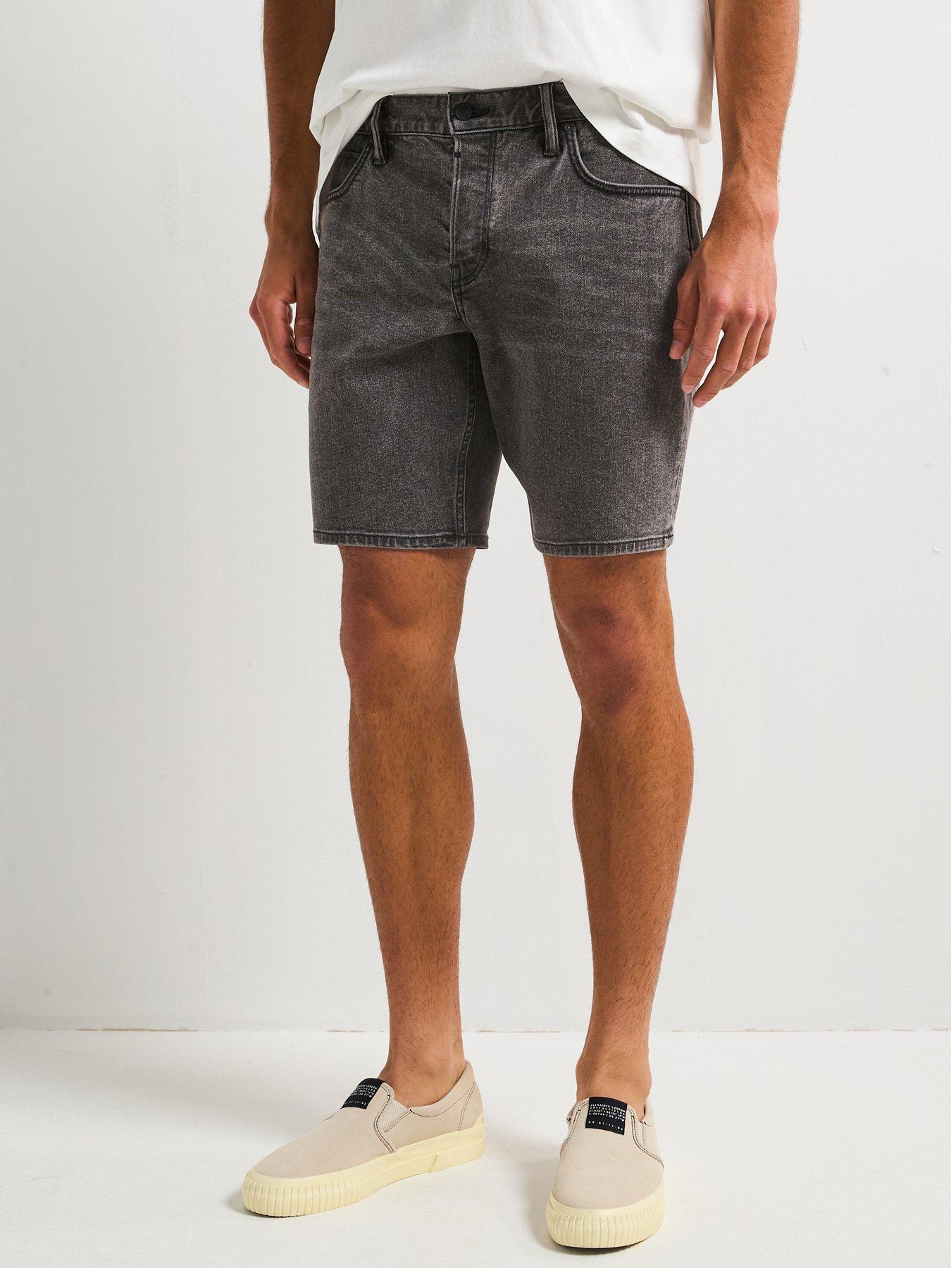 undefined All Saints Switch Denim Shorts- Black