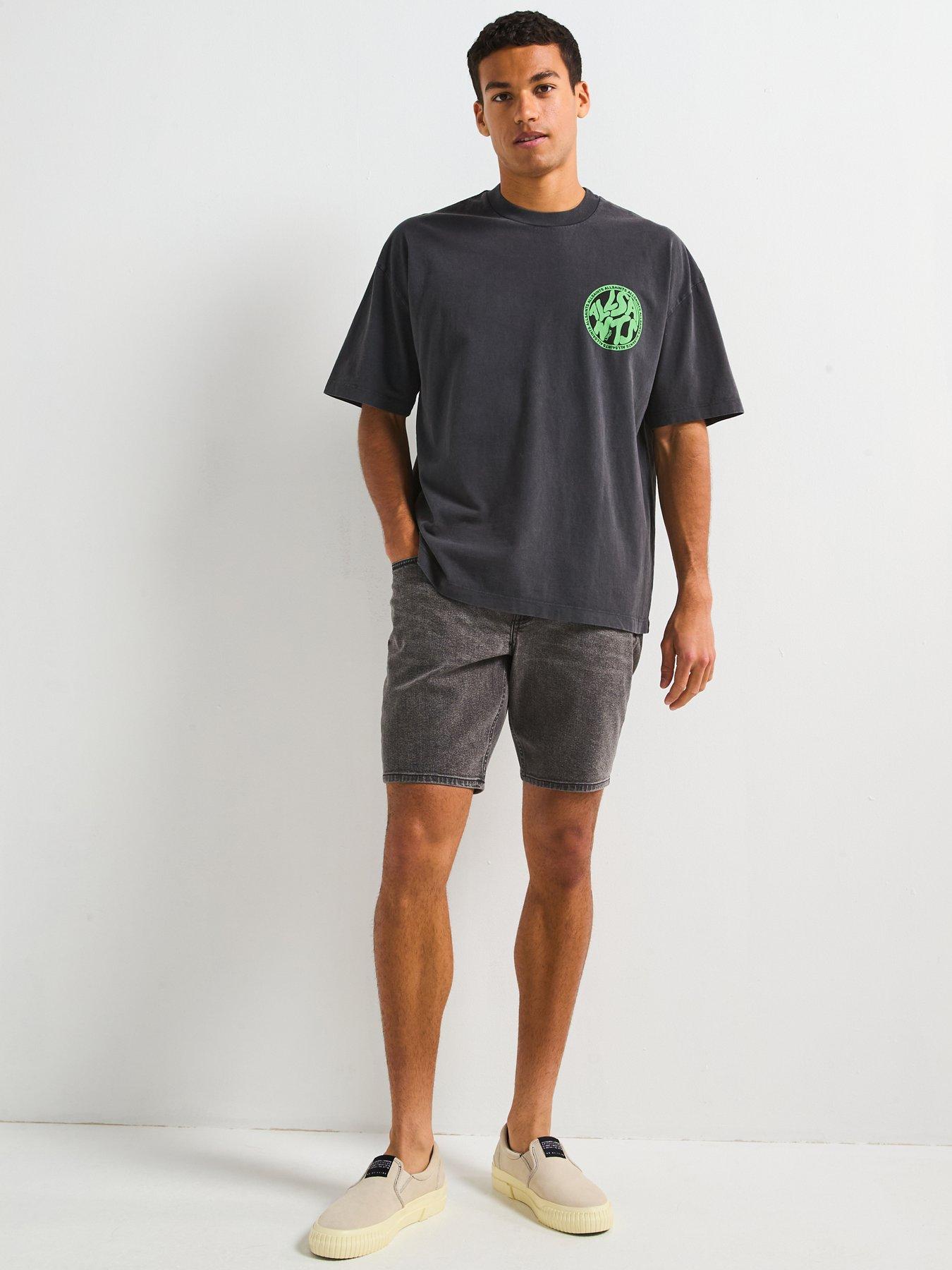 ★ALLSAINTS★ Distortion Crew T-Shirt Przeglądaj AllSaints Distortion Crew 100% Cotton T-Shirt z