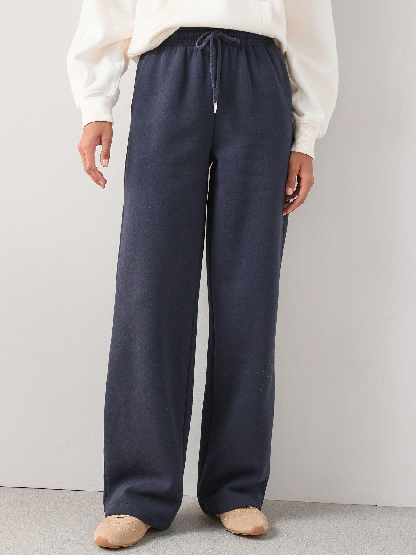 Image 6 of 6 of The Very Collection Wide Leg Relaxed Joggers - Navy