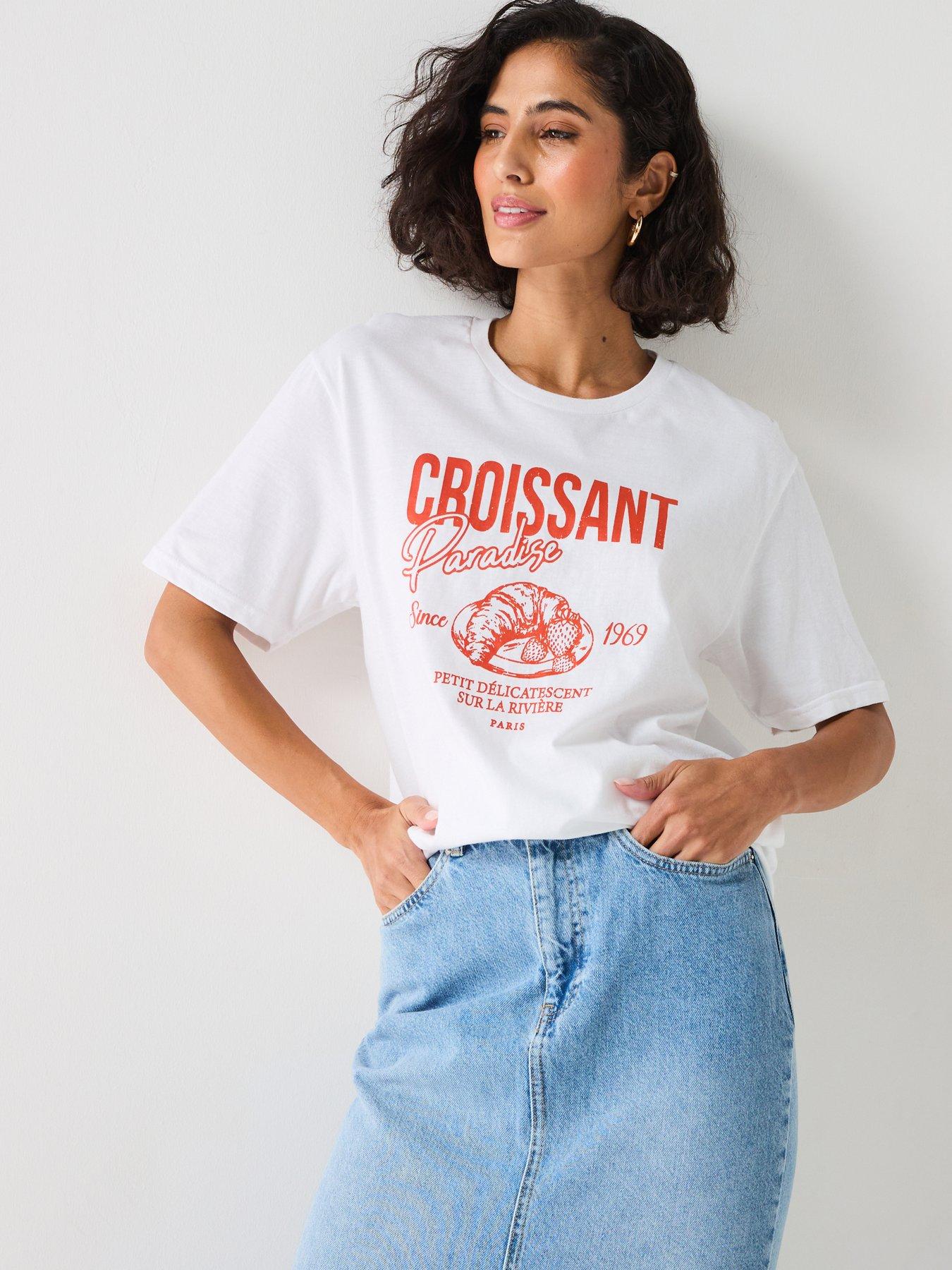 undefined Oversized Croissant Graphic Tee