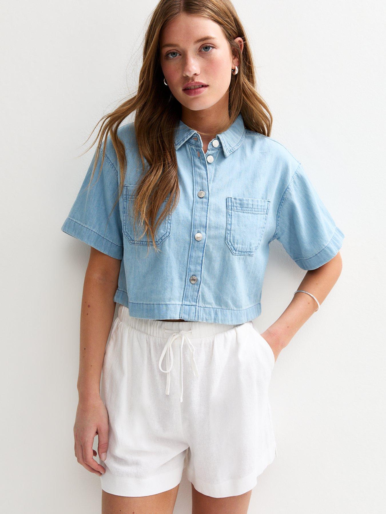 undefined Celery Boxy Shirt - Light Blue
