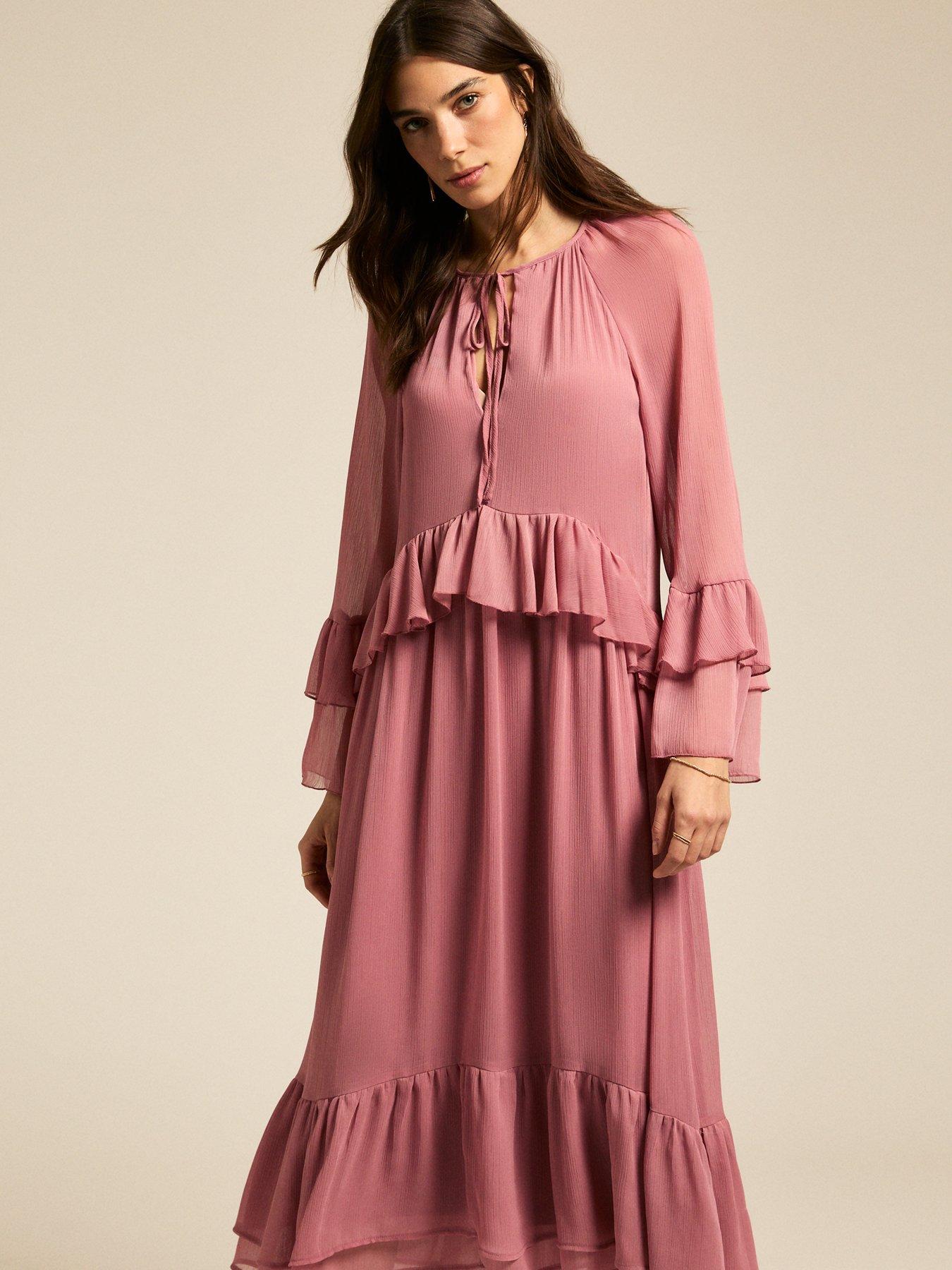 New Look Ruffle Trim Dress - Pink | Very