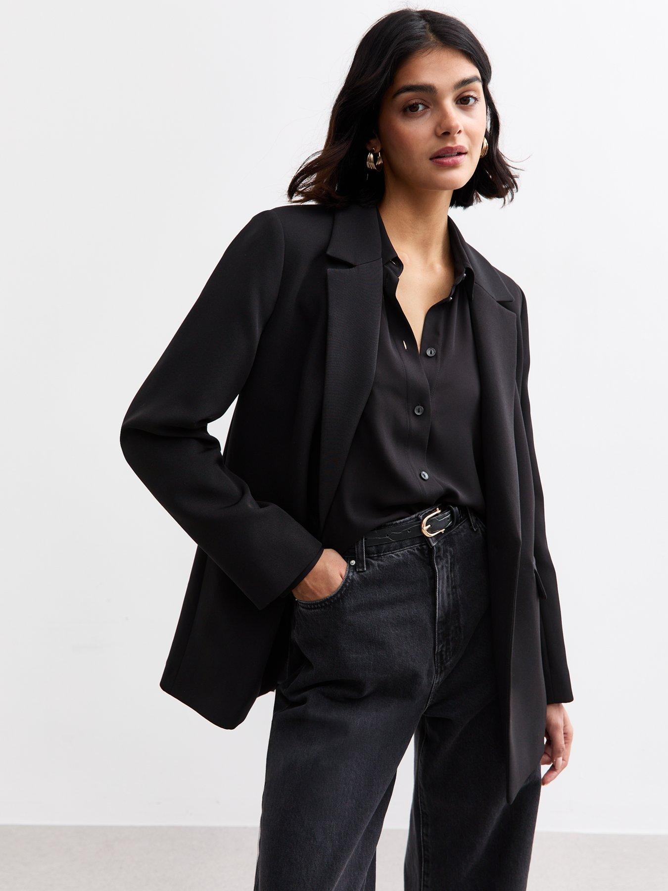 undefined Black Single Breasted Blazer