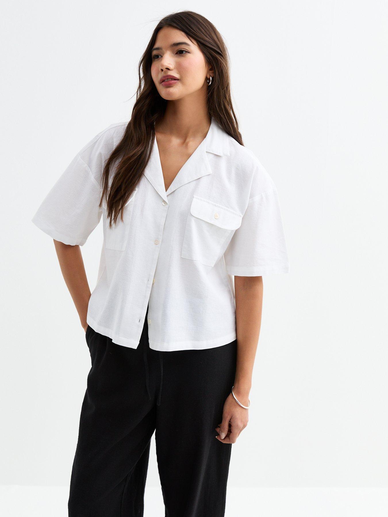 undefined White Oversized Boxy Fit Shirt