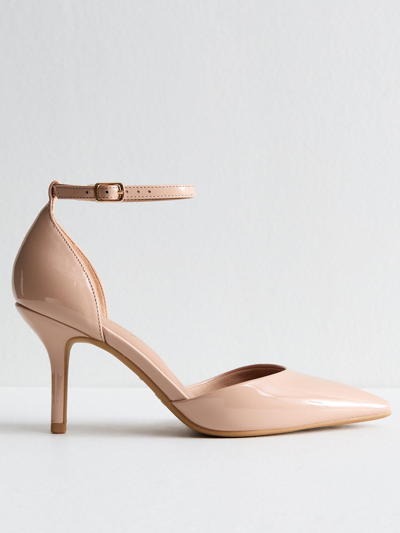 undefined Oatmeal 2 Part Stiletto Heel Pointed Toe Pumps