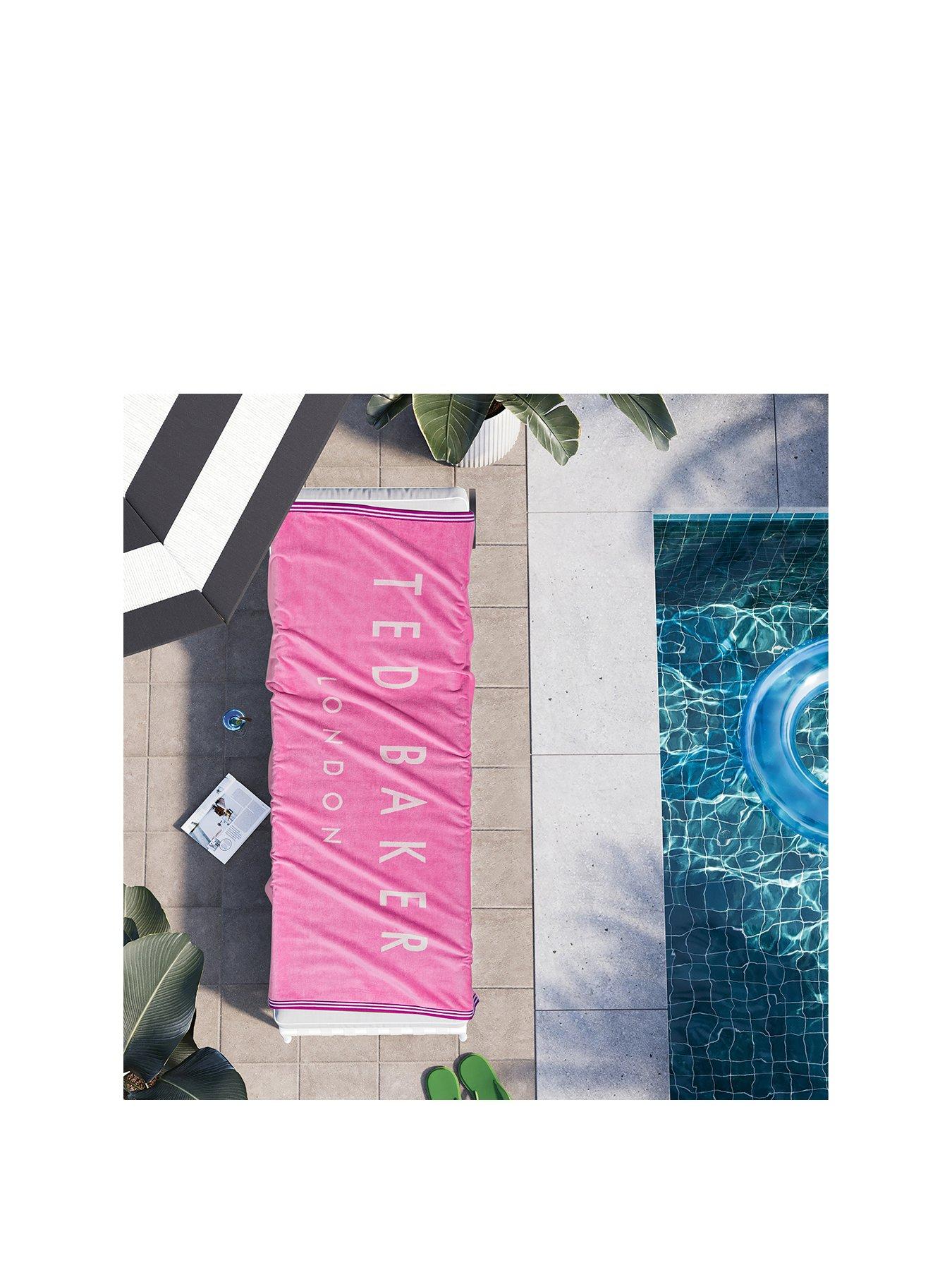 undefined Logo Beach Towels- Pink