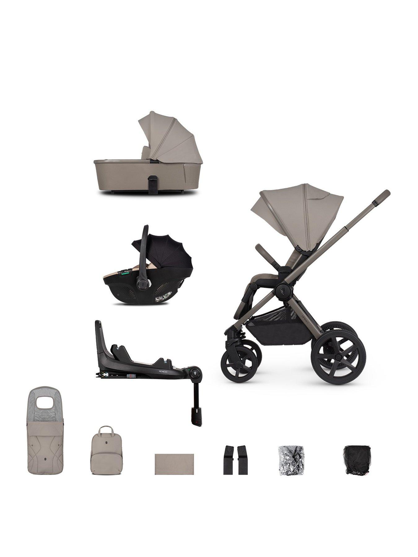 undefined Upline 2 - 3in1 Bundle plus Tiago Beige Car Seat and 360 Base - Taupe
